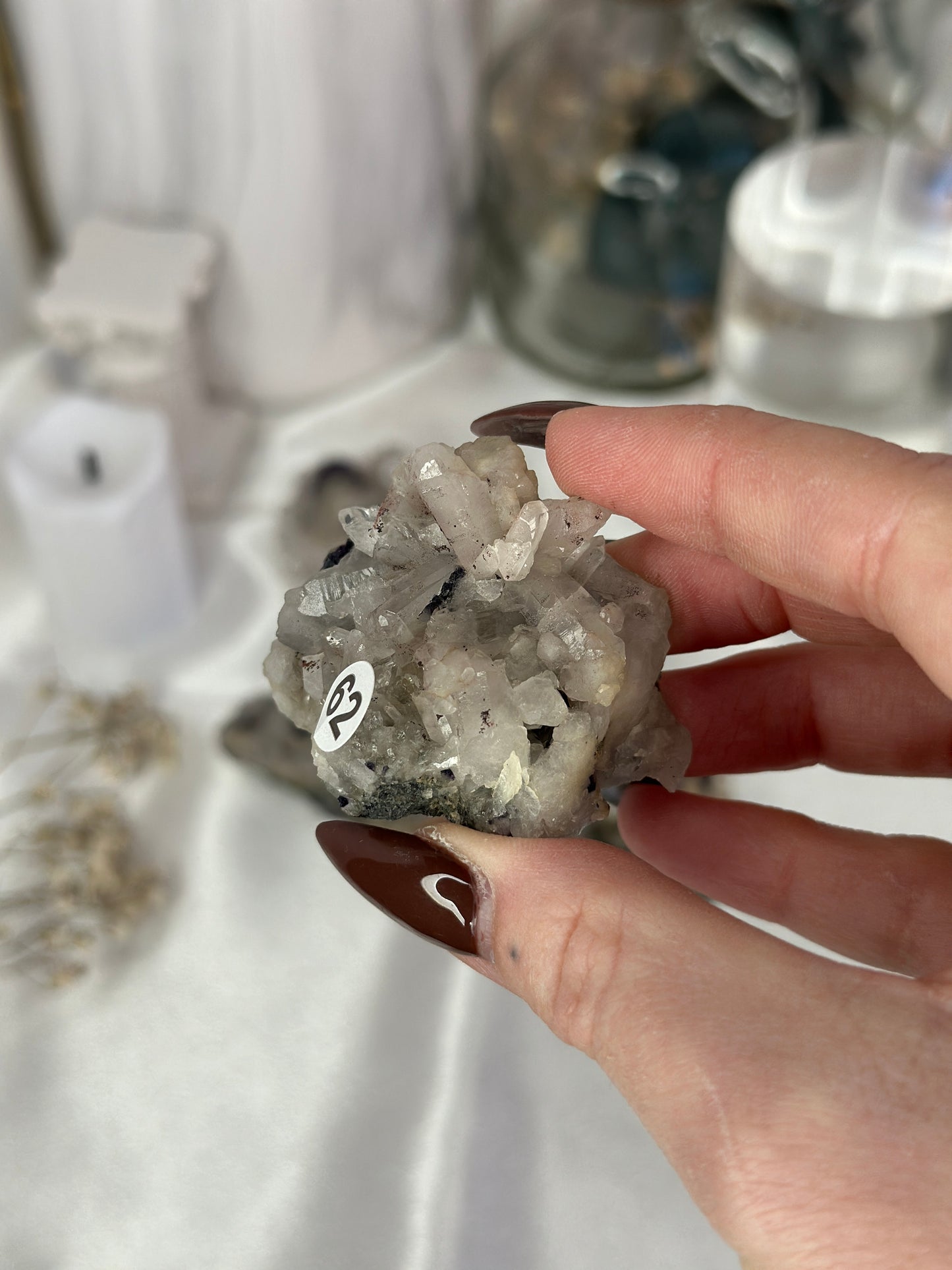 Fluorite violette sur quartz - Inde