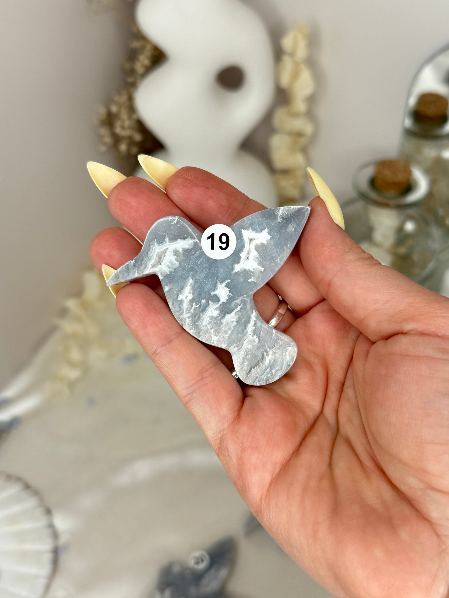 Colibris - Agate bleue
