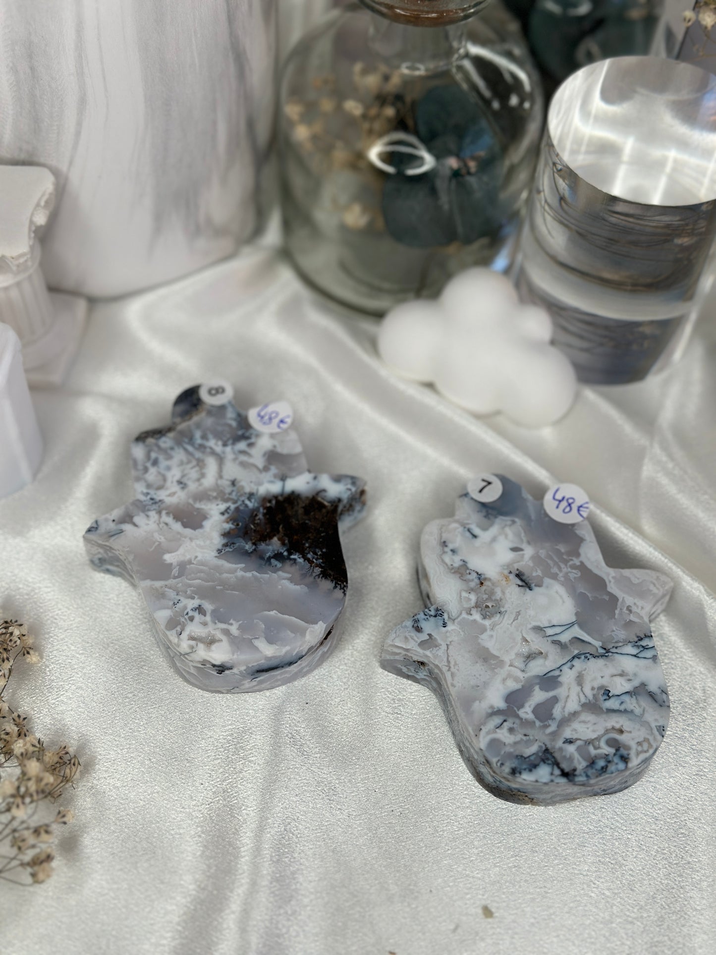 Mains Hamsa - agate dendritique
