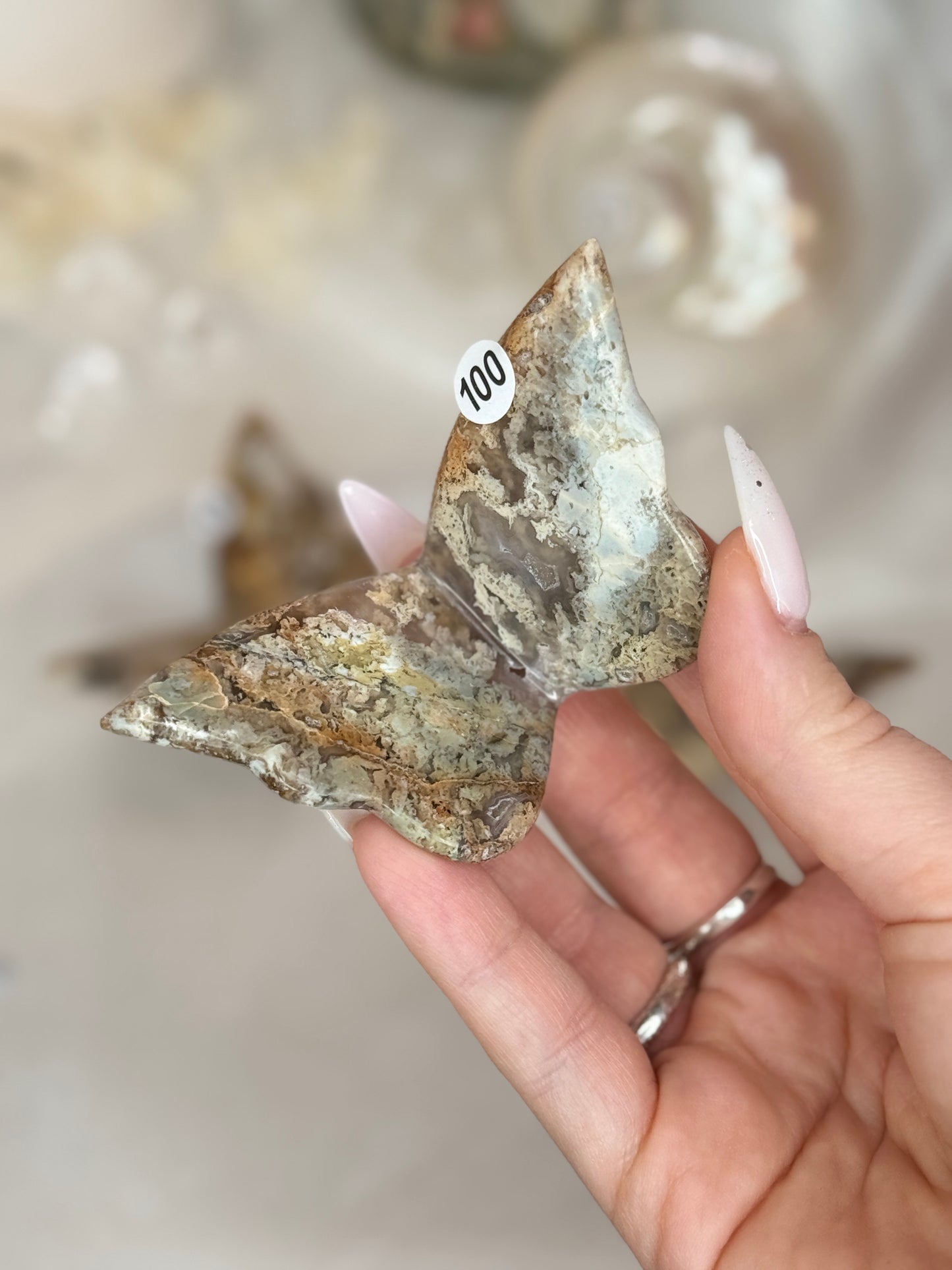 Papillons 3D - Agate mousse