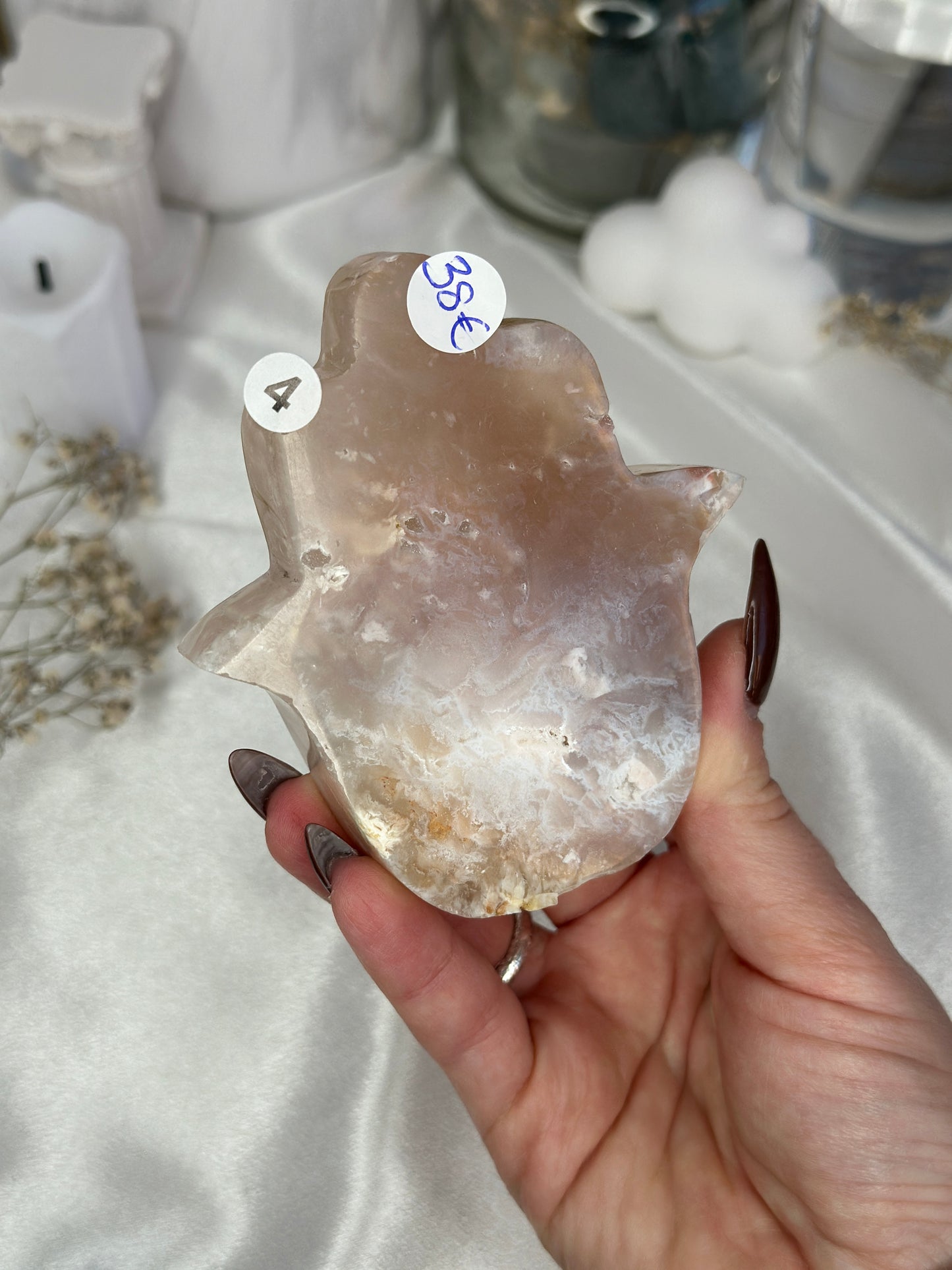 Mains Hamsa - agate plume