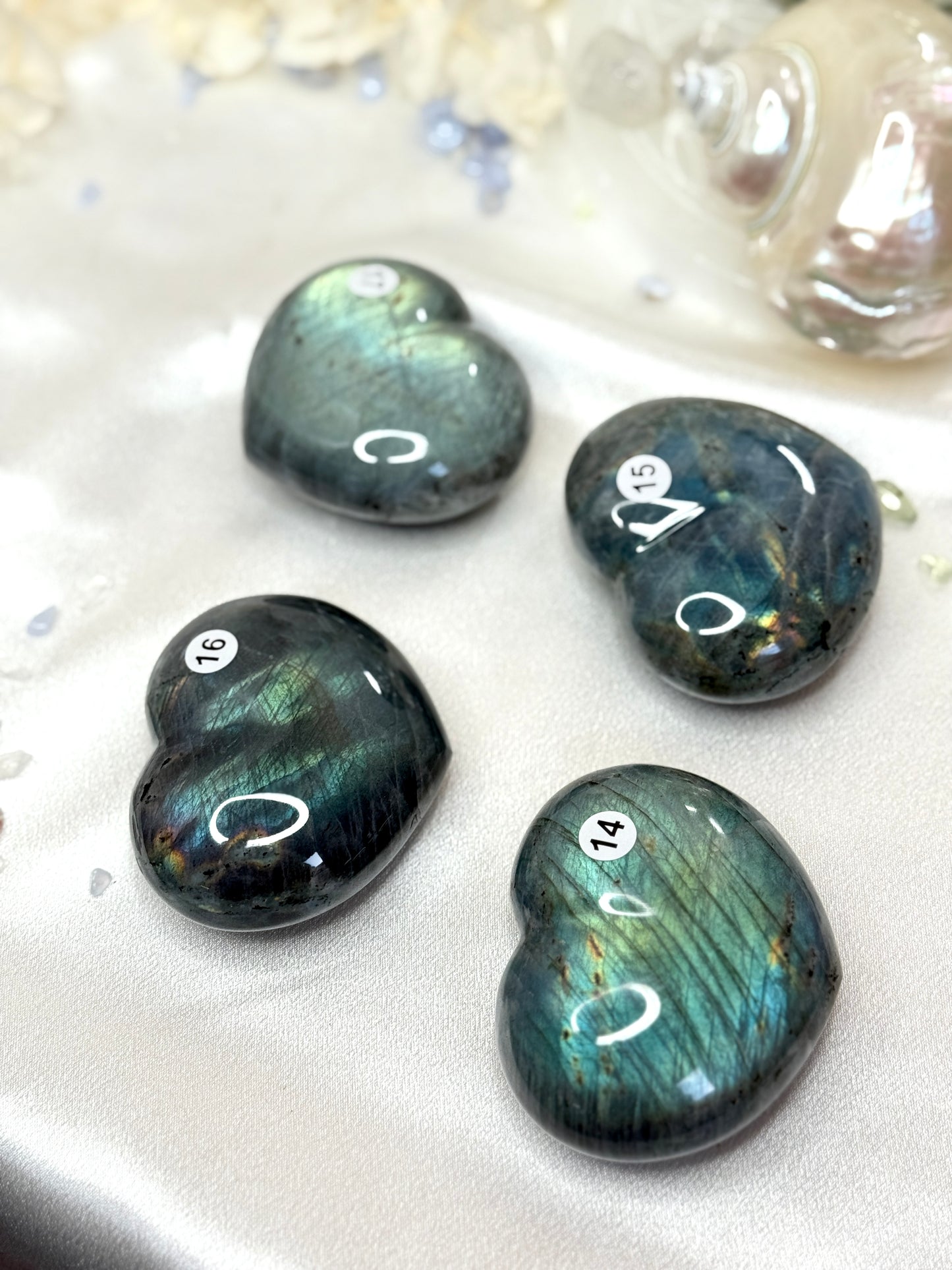 Cœurs labradorite