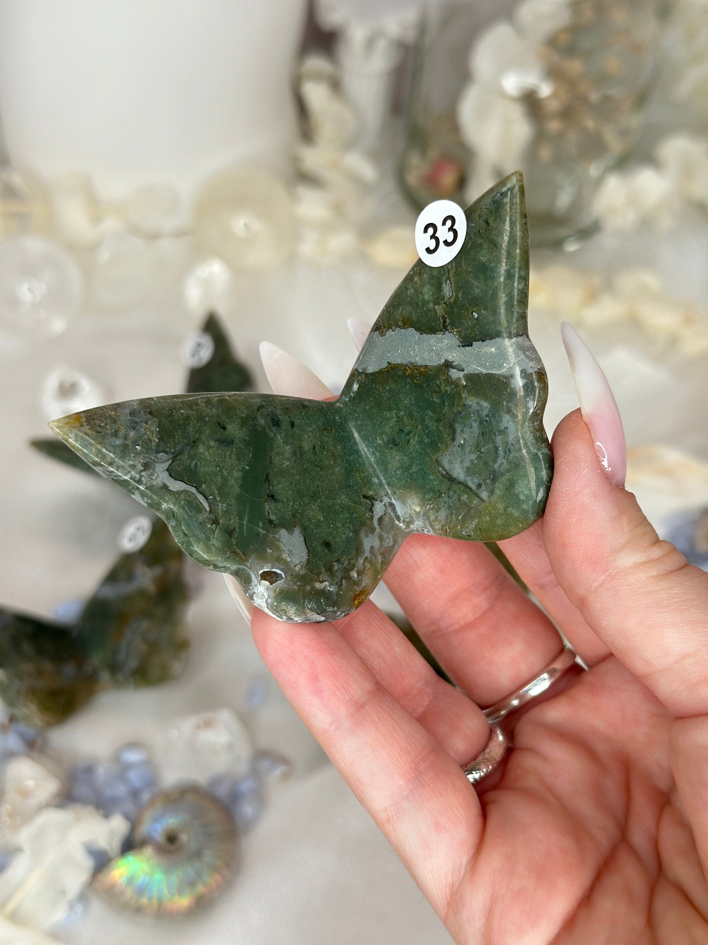 Papillons 3D - agate mousse