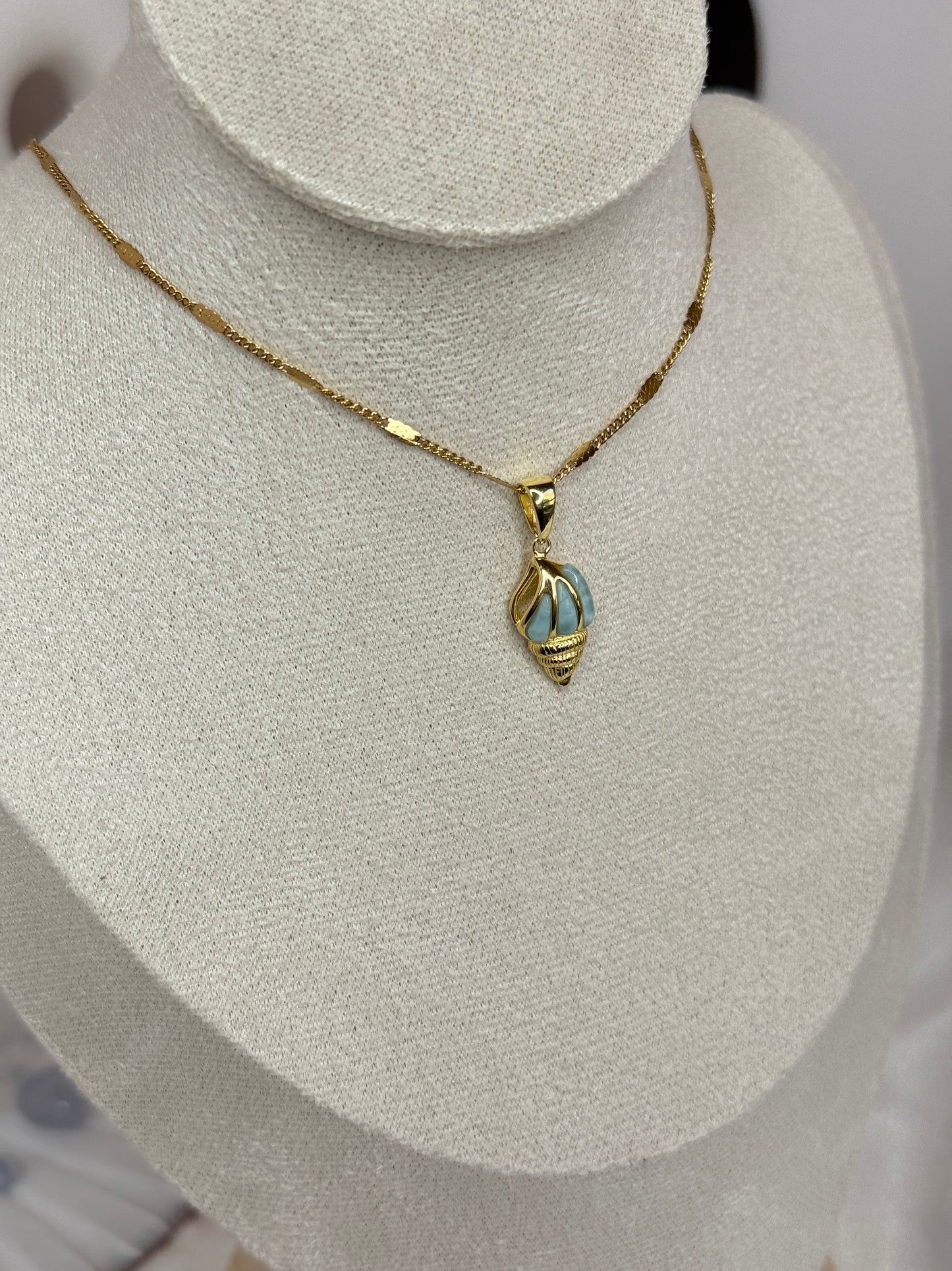 Pendentif coquillage - Larimar