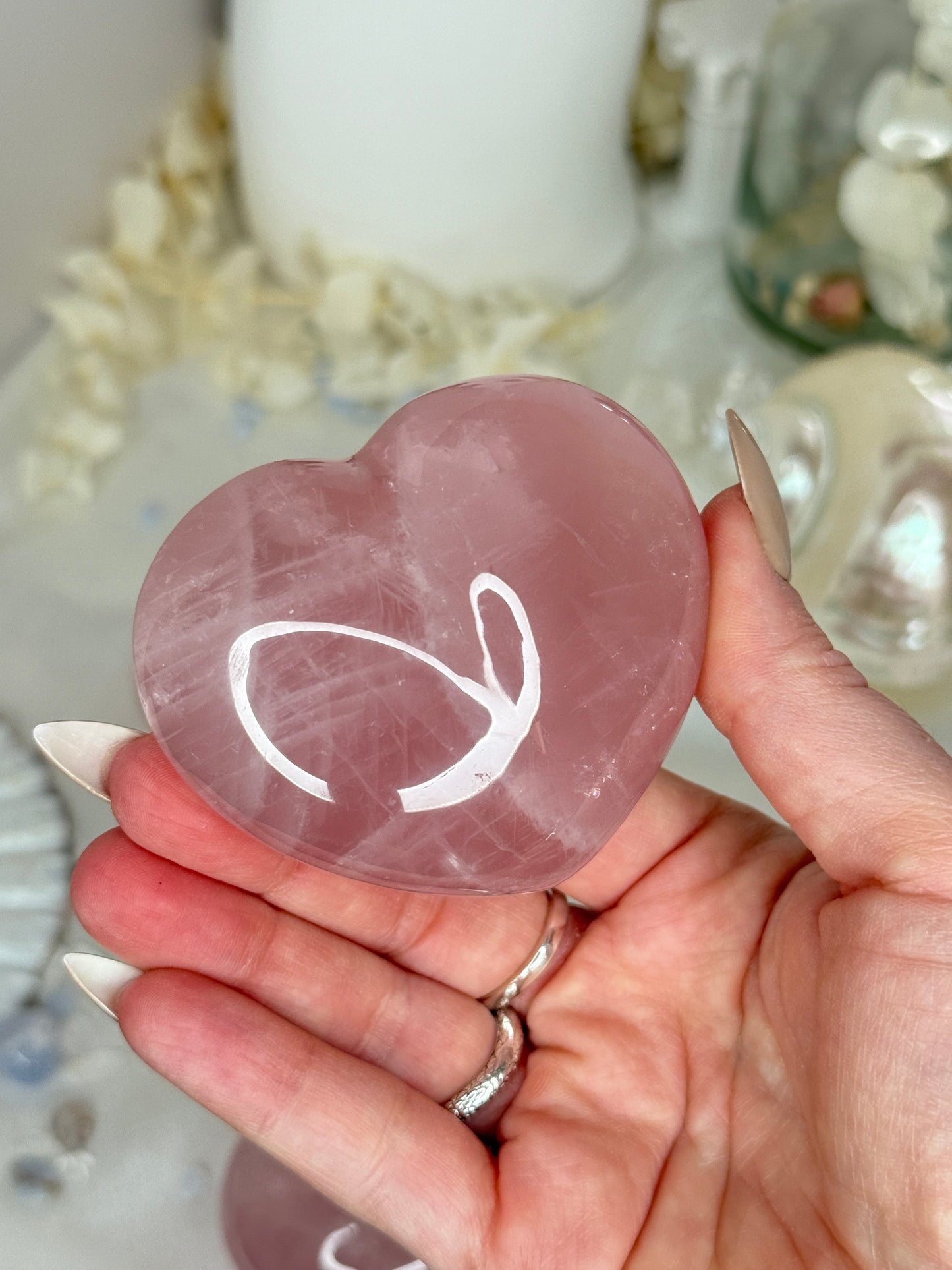 Cœurs quartz rose