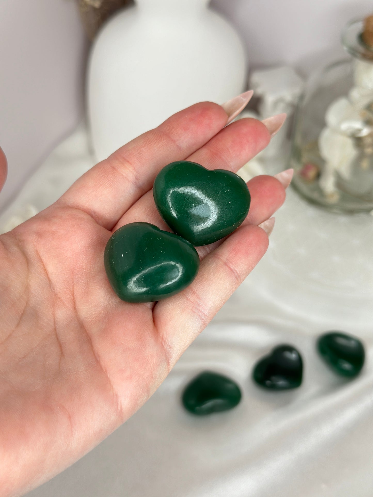 Minis cœurs - Aventurine Verte