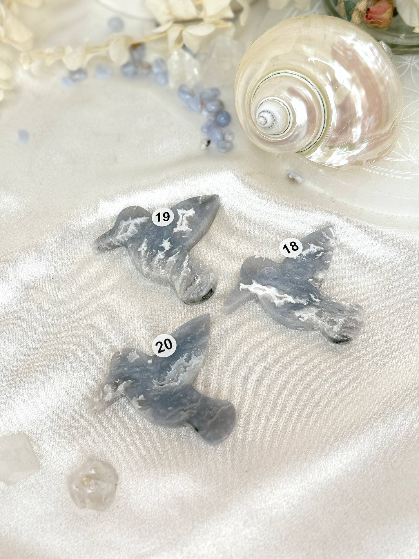 Colibris - Agate bleue