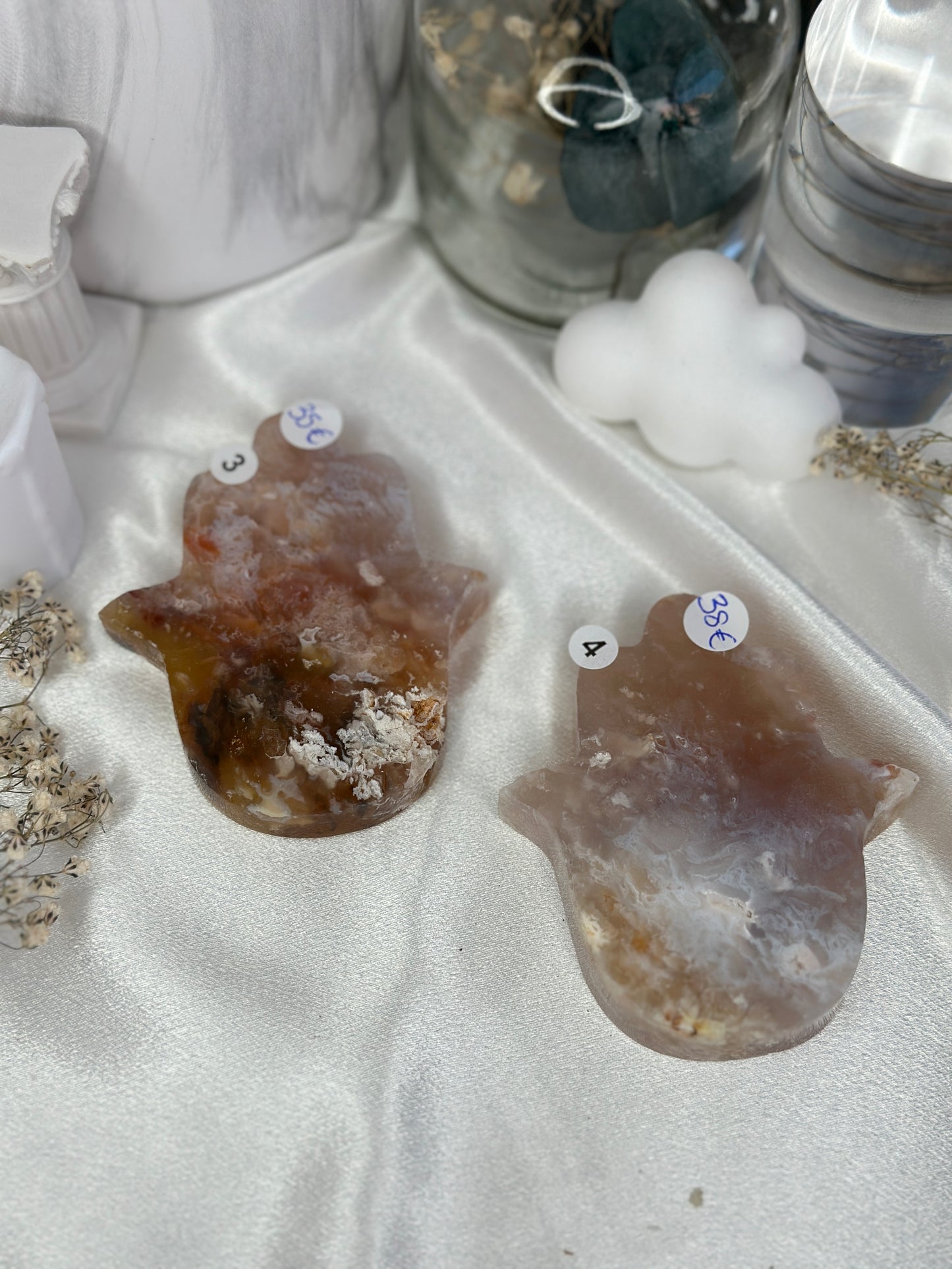 Mains Hamsa - agate plume