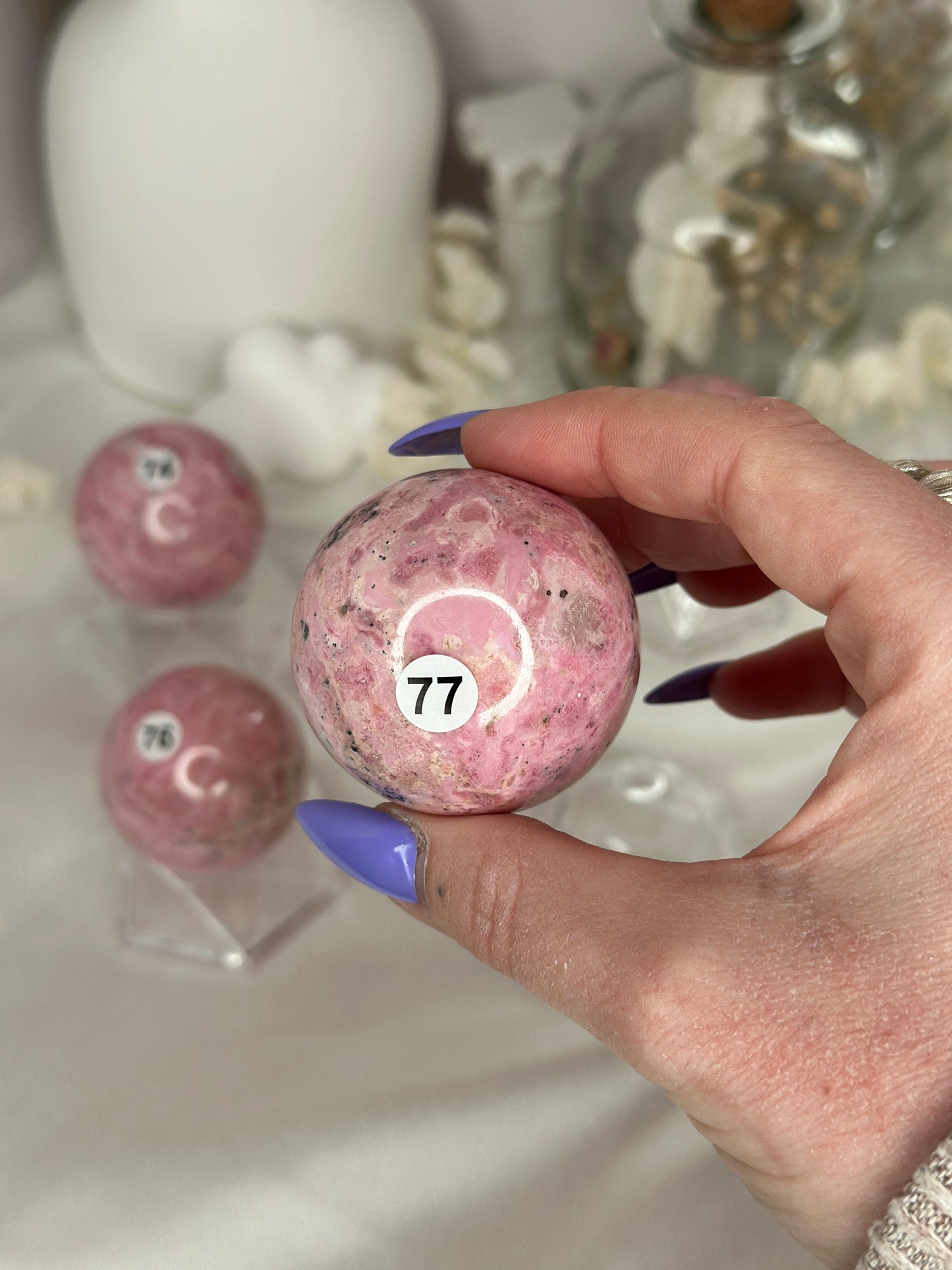 Sphères Rhodonite - Pérou