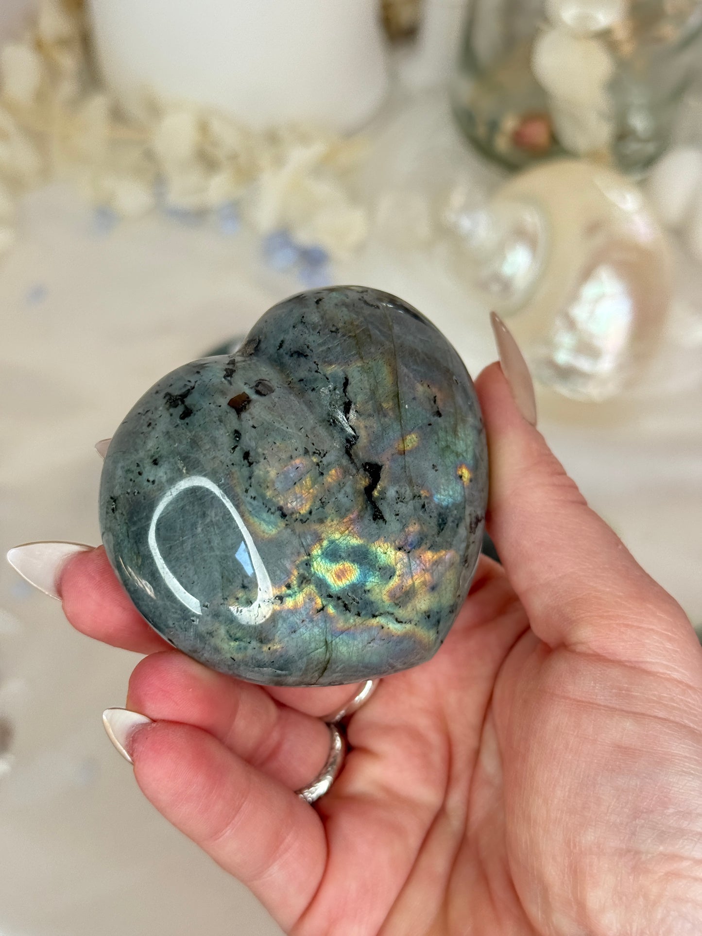 Cœurs labradorite