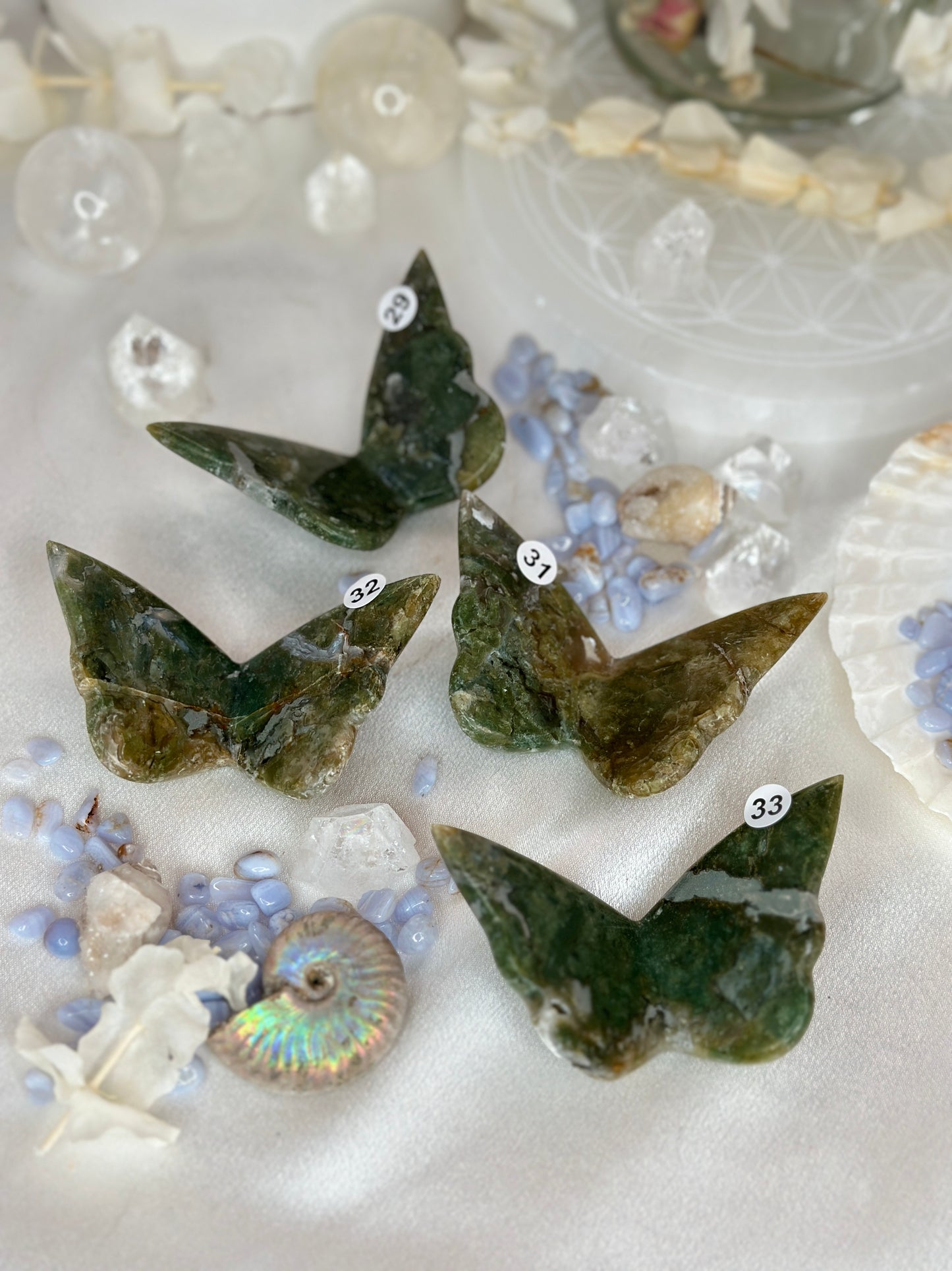 Papillons 3D - agate mousse