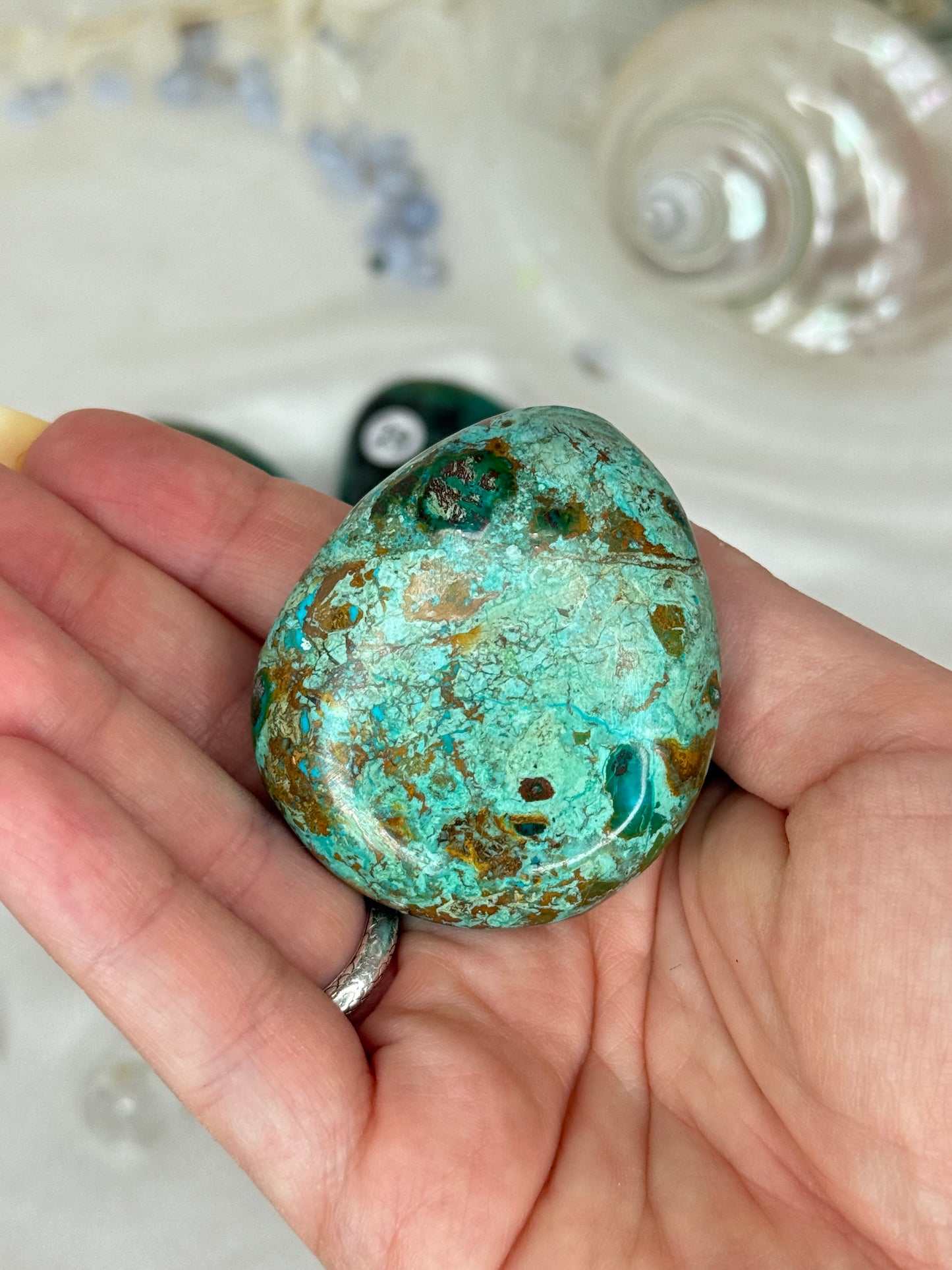 Galets gouttes - chrysocolle