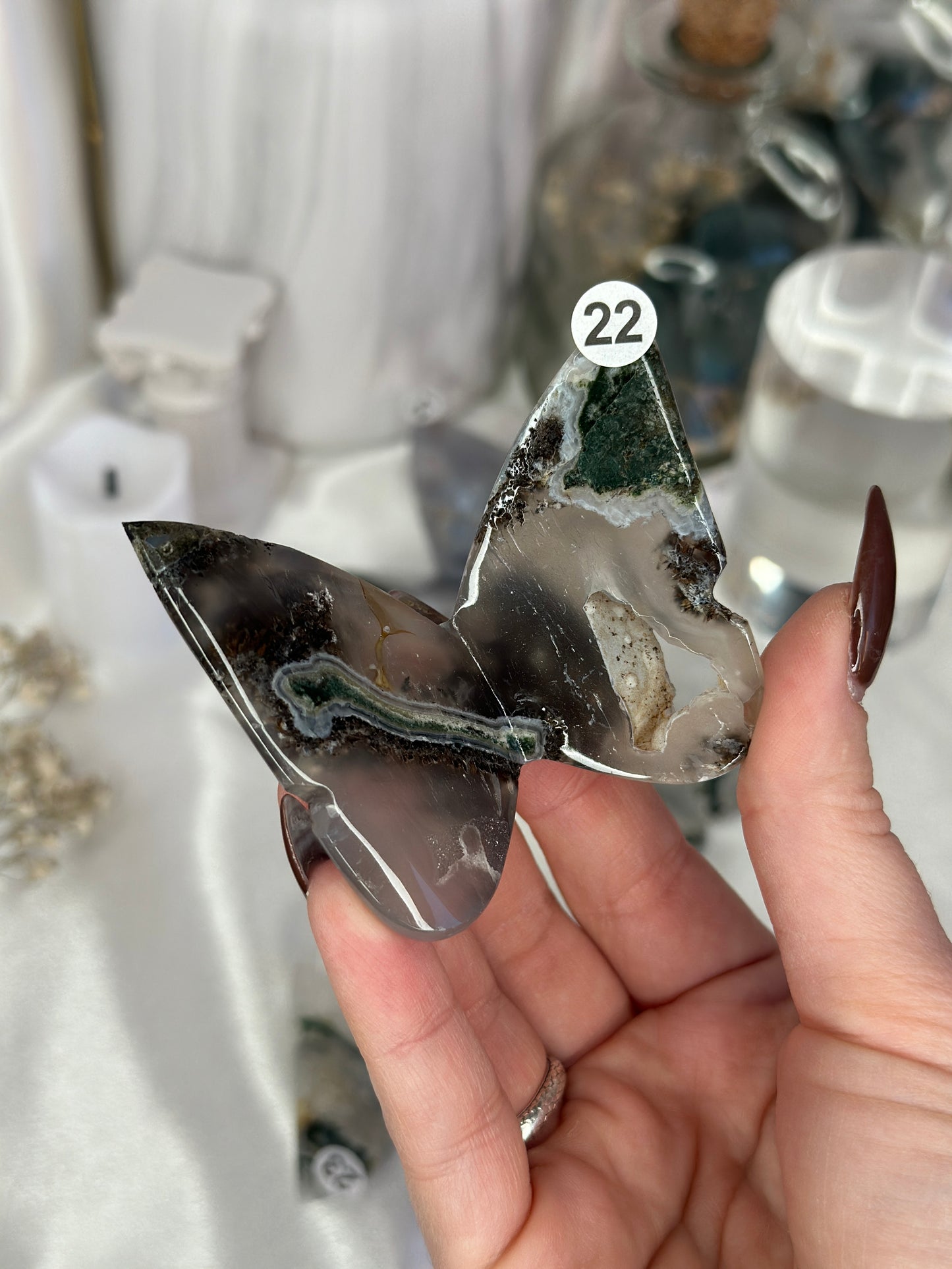 Papillons 3D - agate mousse