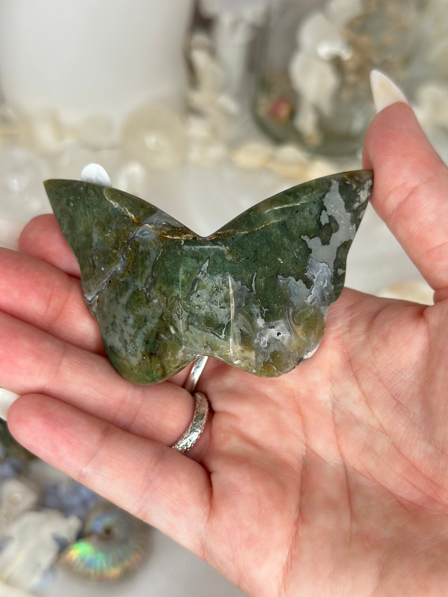 Papillons 3D - agate mousse