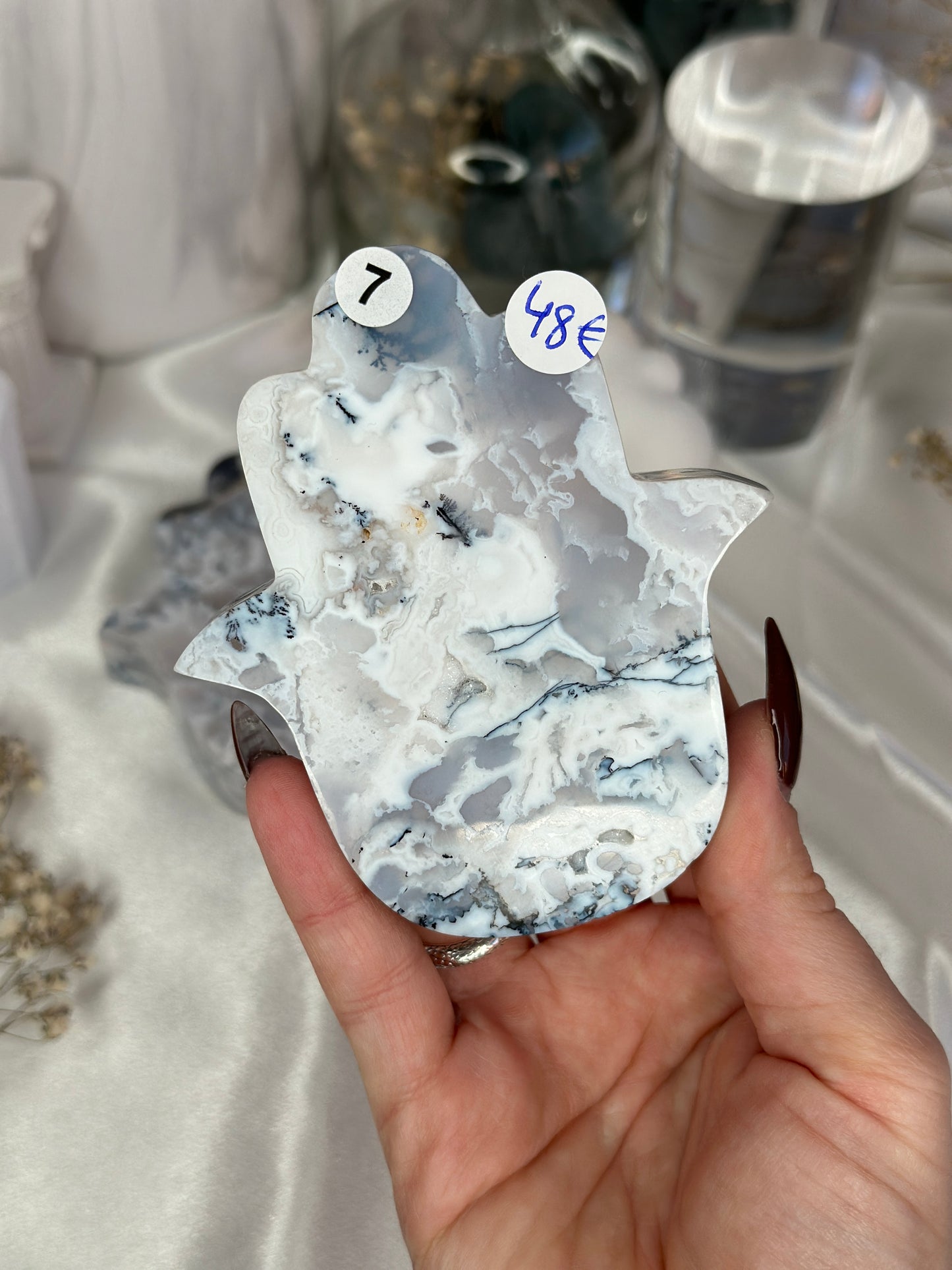 Mains Hamsa - agate dendritique