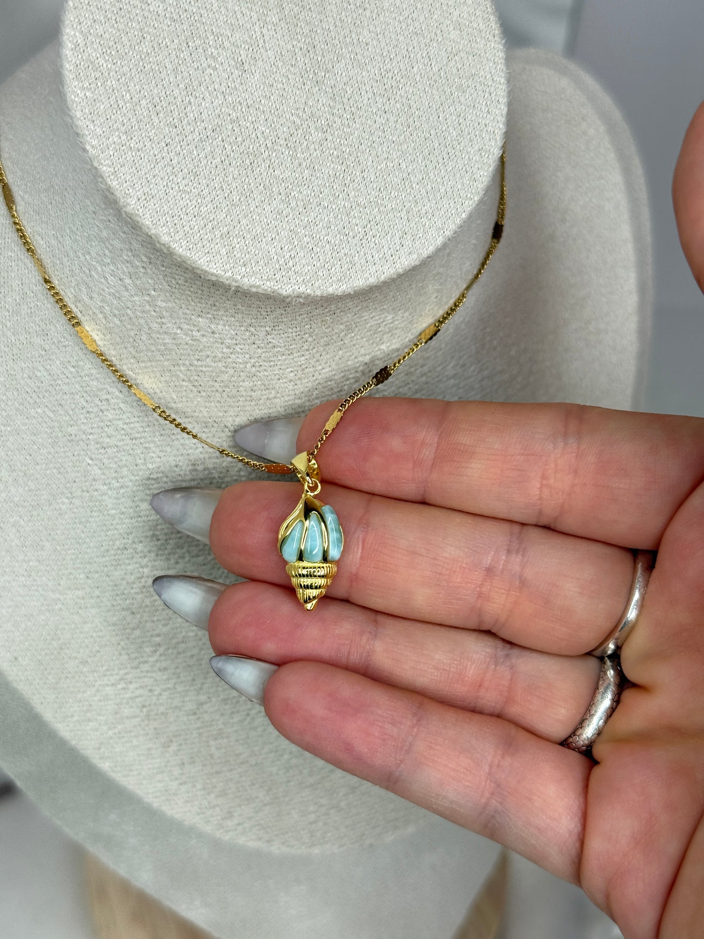Pendentif coquillage - Larimar