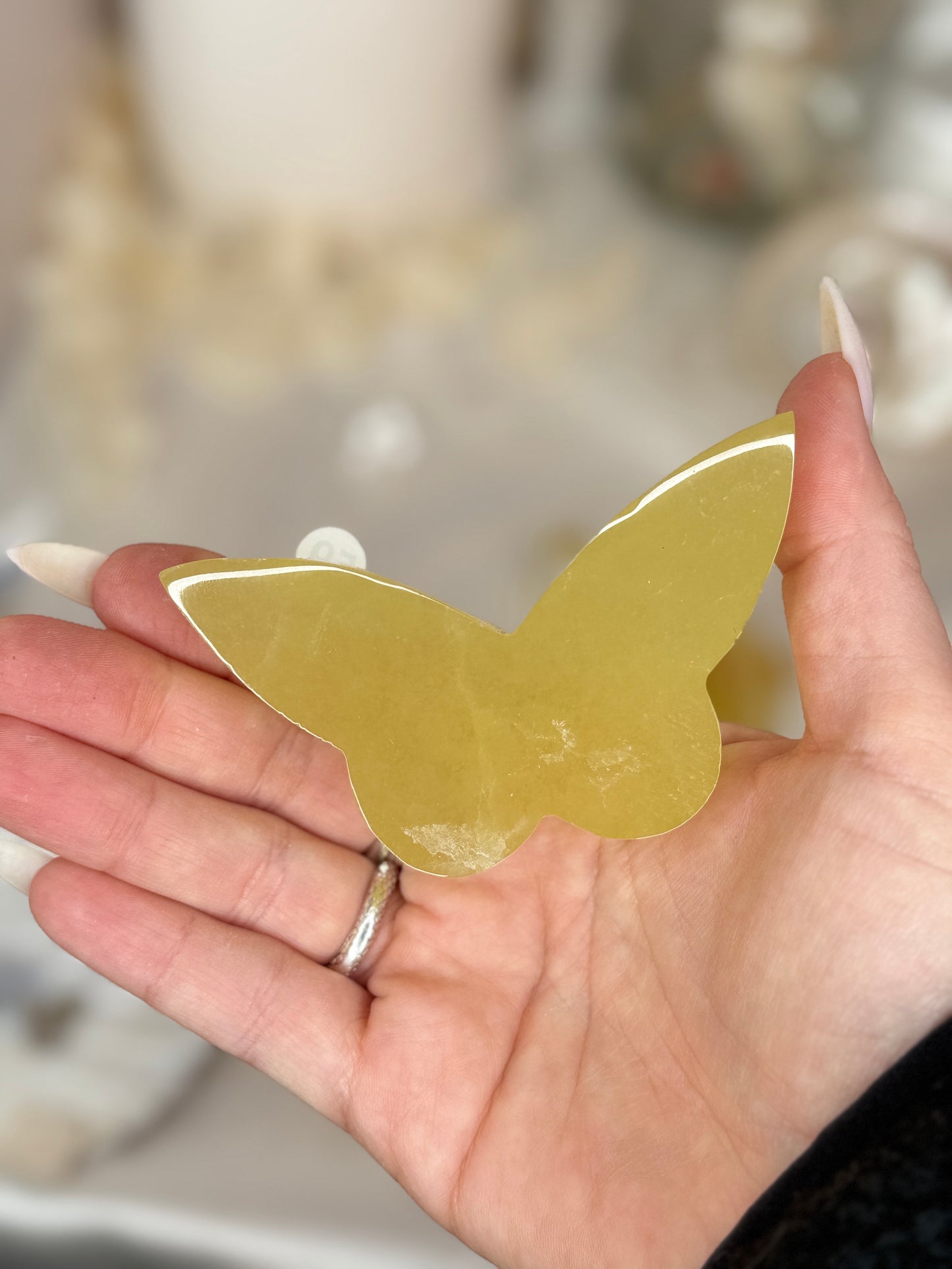 Papillons 2D - calcite jaune