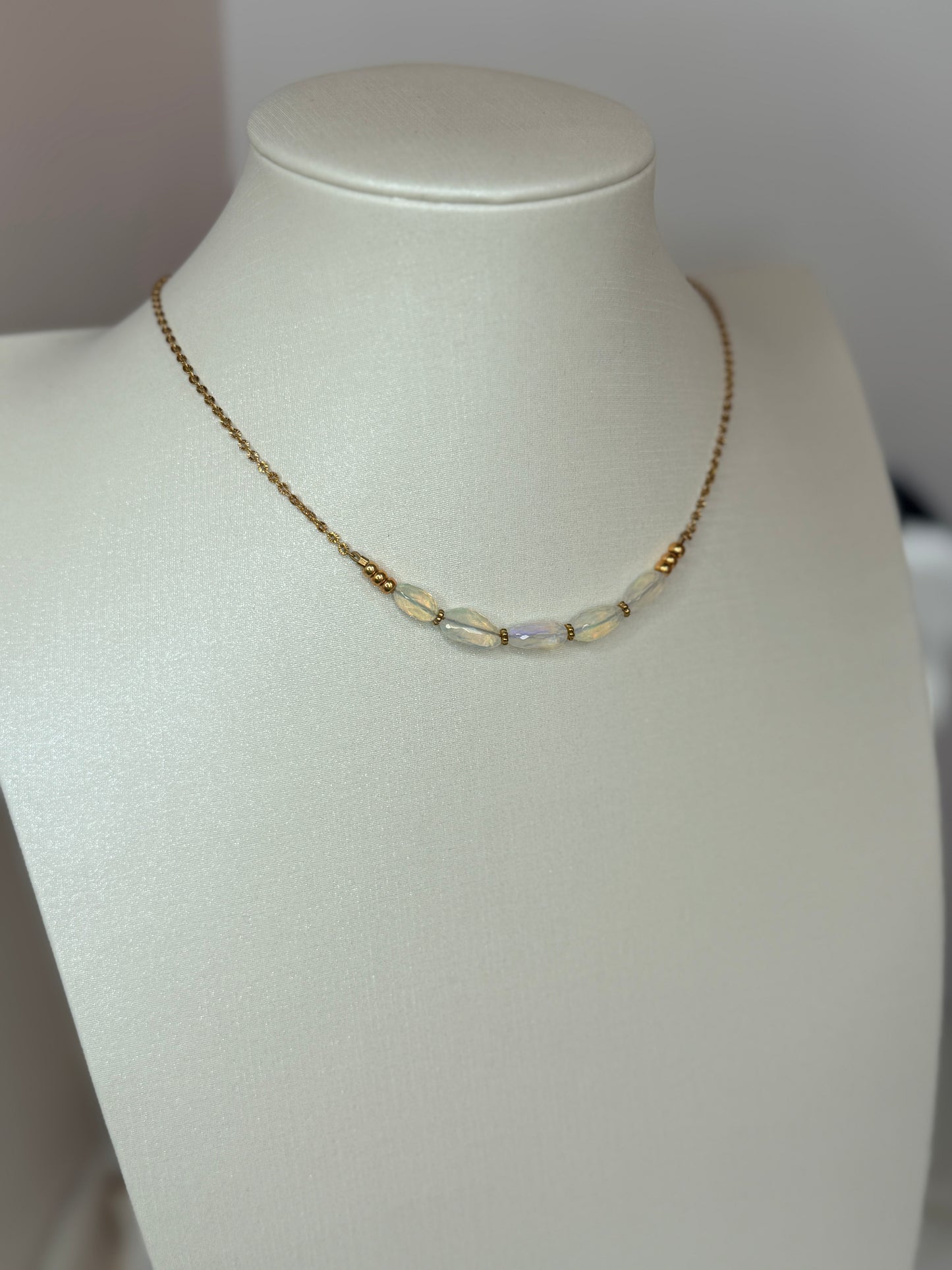 Collier Kristal Ame - opales