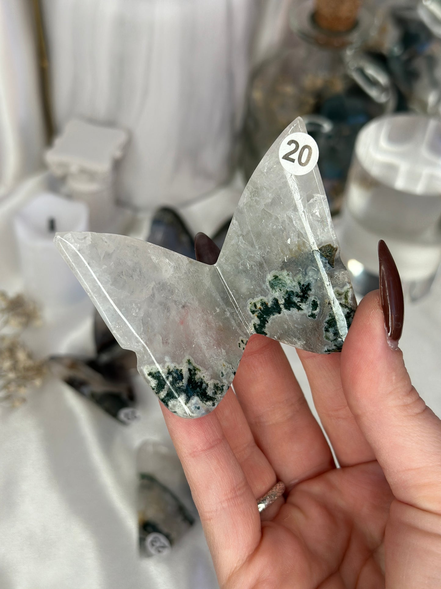 Papillons 3D - agate mousse