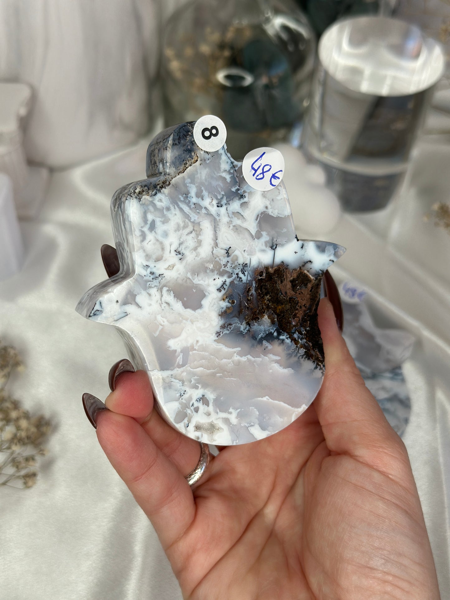 Mains Hamsa - agate dendritique