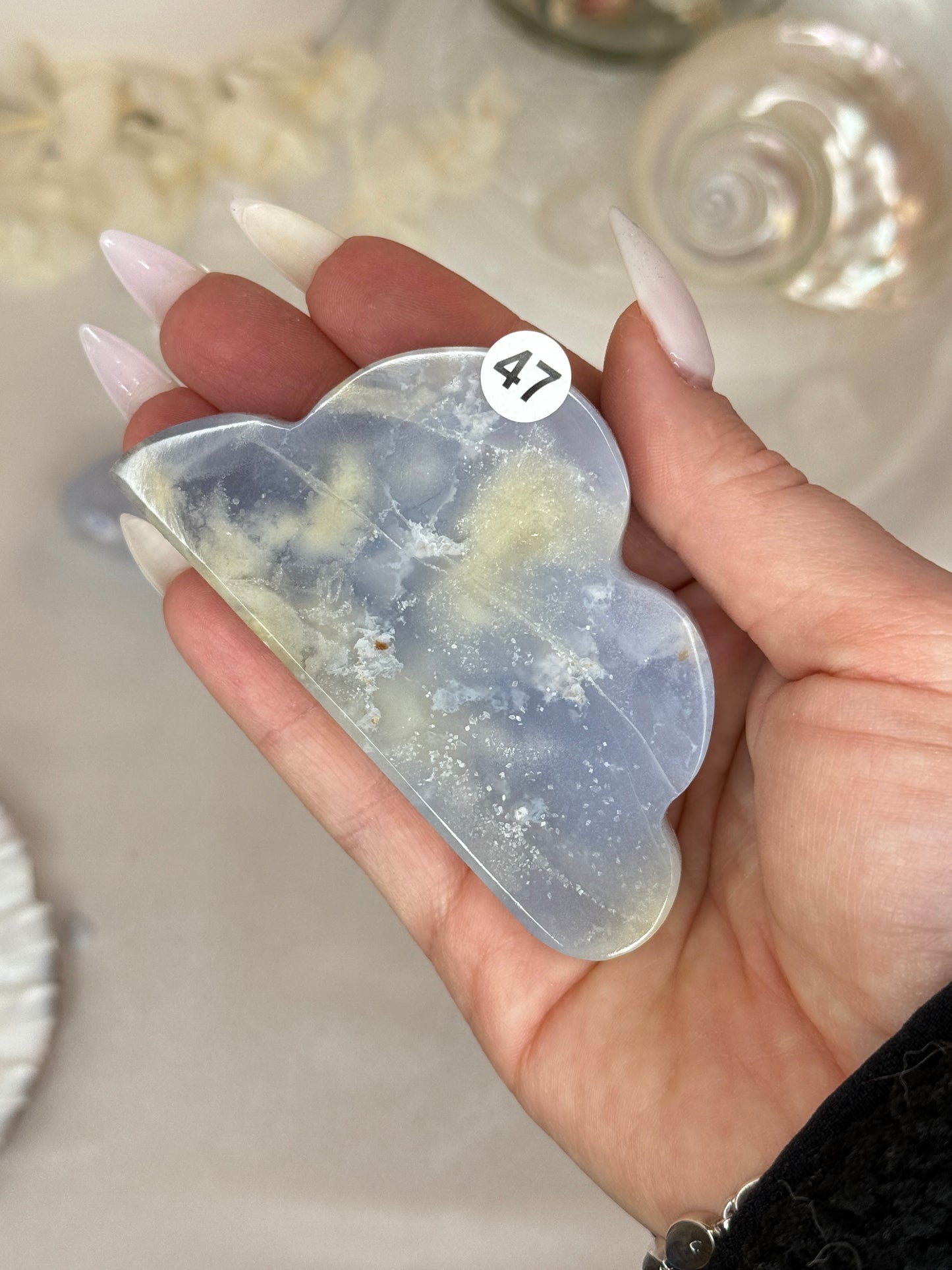 Nuages - Calcédoine bleue