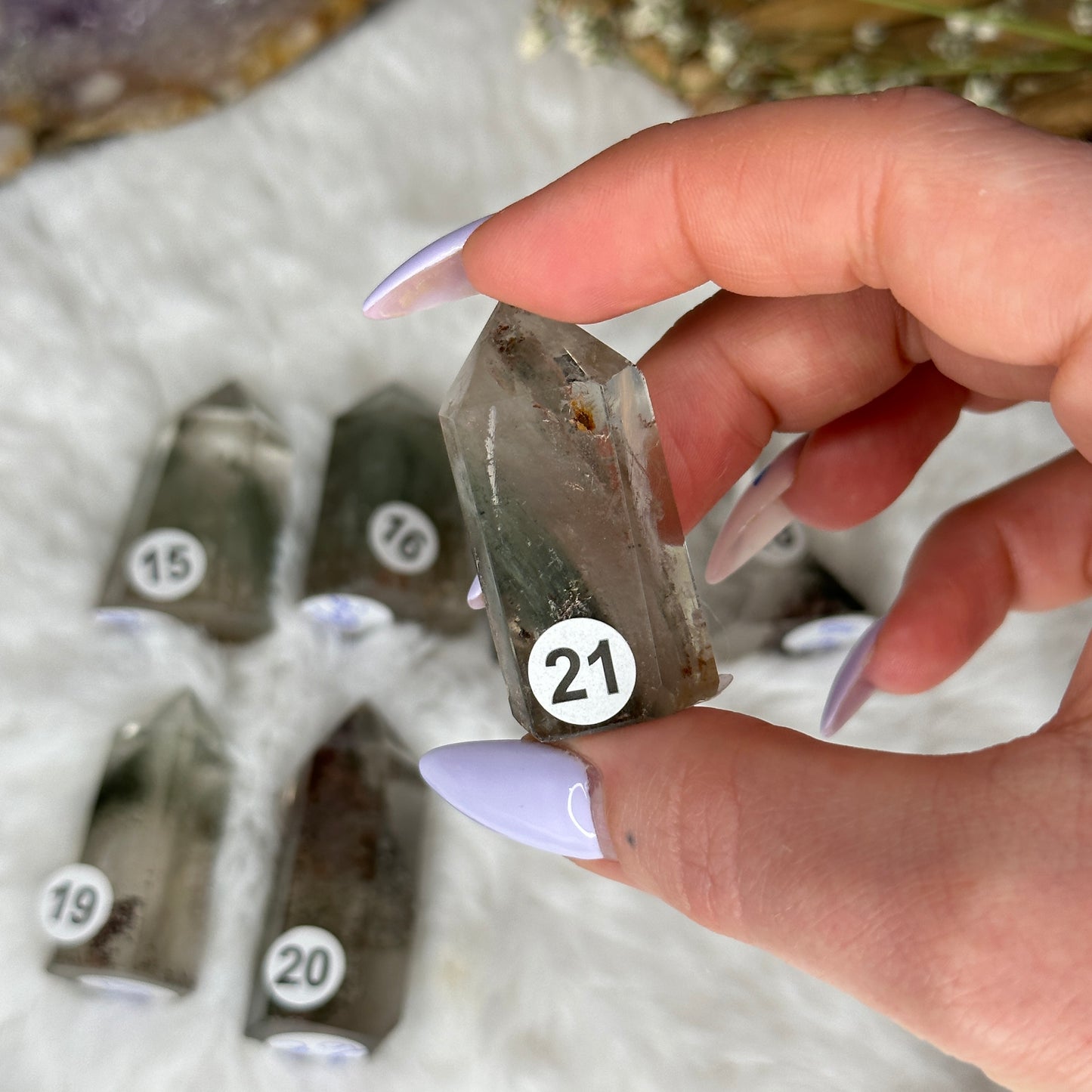 Pointes en quartz Jardin - Lodolite