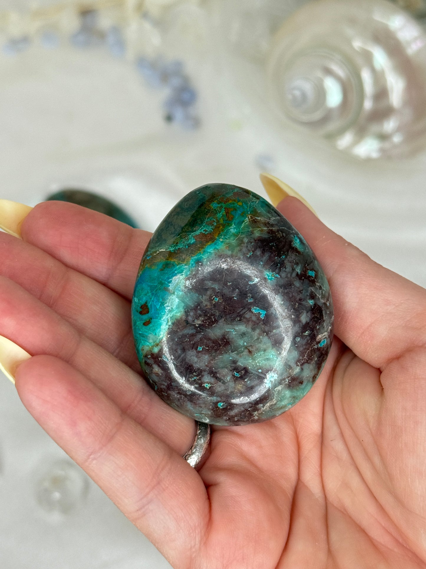 Galets gouttes - chrysocolle