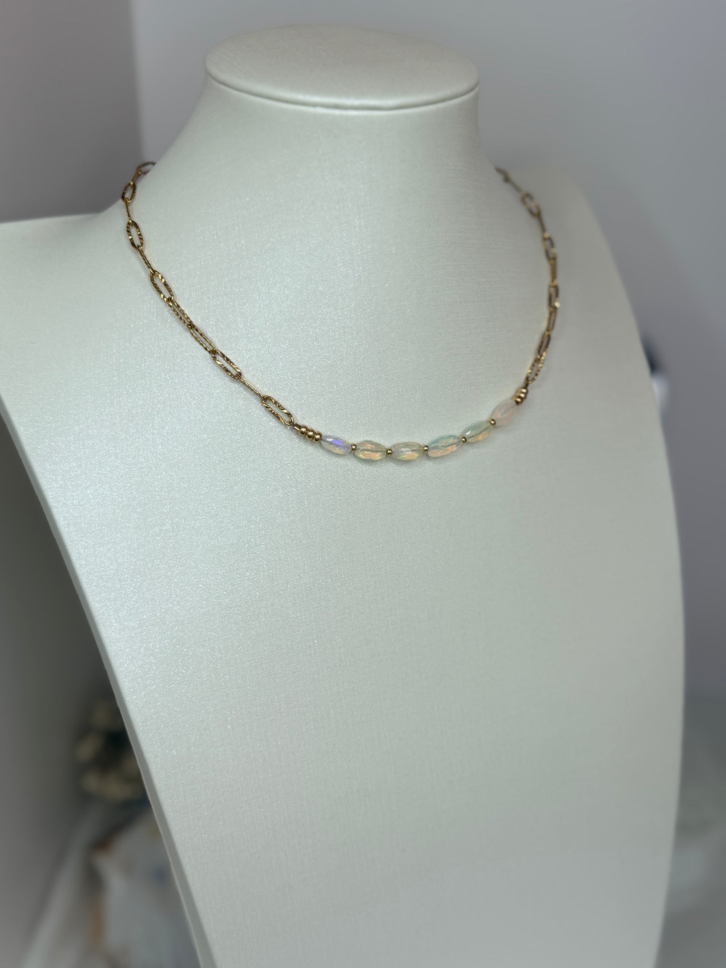 Collier Kristal Ame - opales