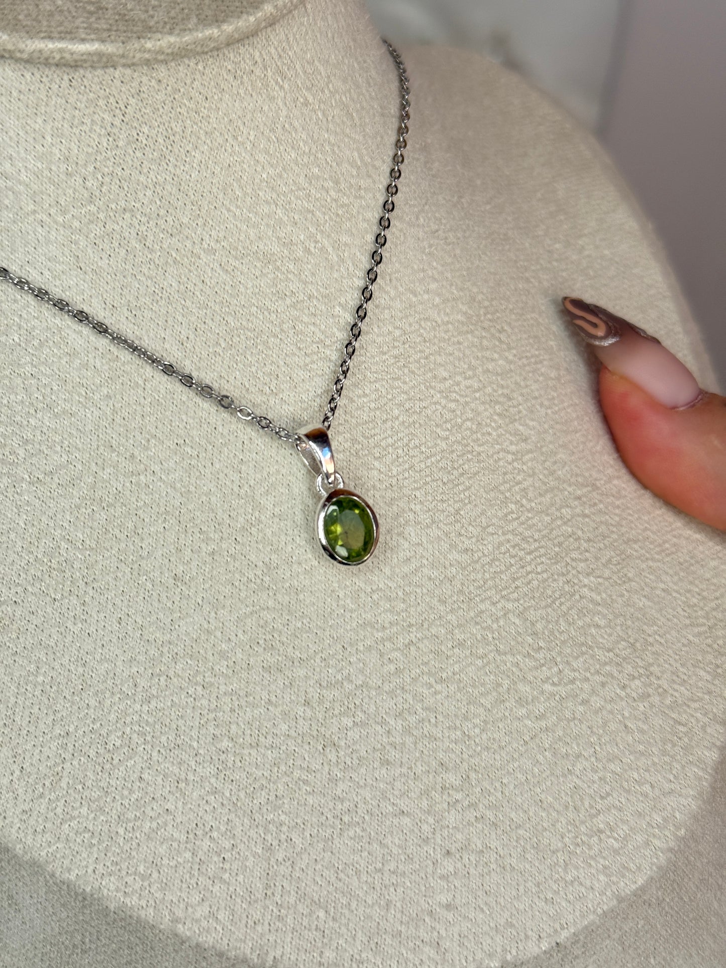 Pendentif Péridot - argent 925