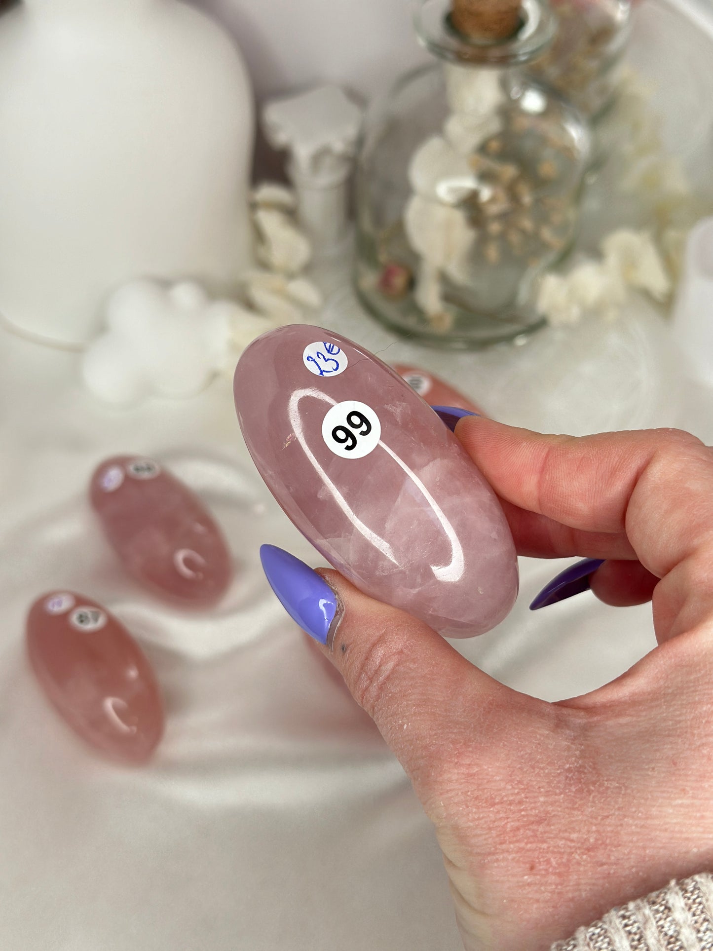 Shiva Lingam - quartz rose