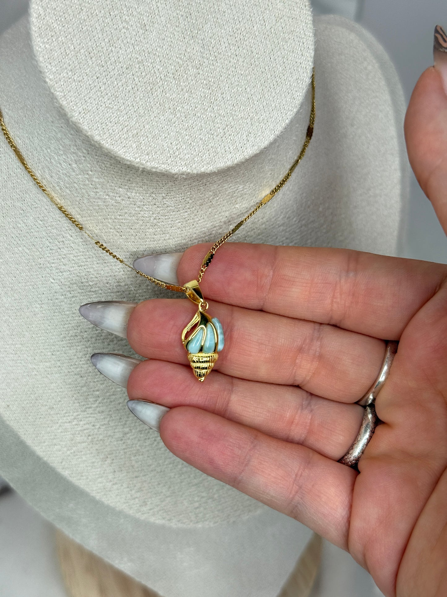 Pendentif coquillage - Larimar