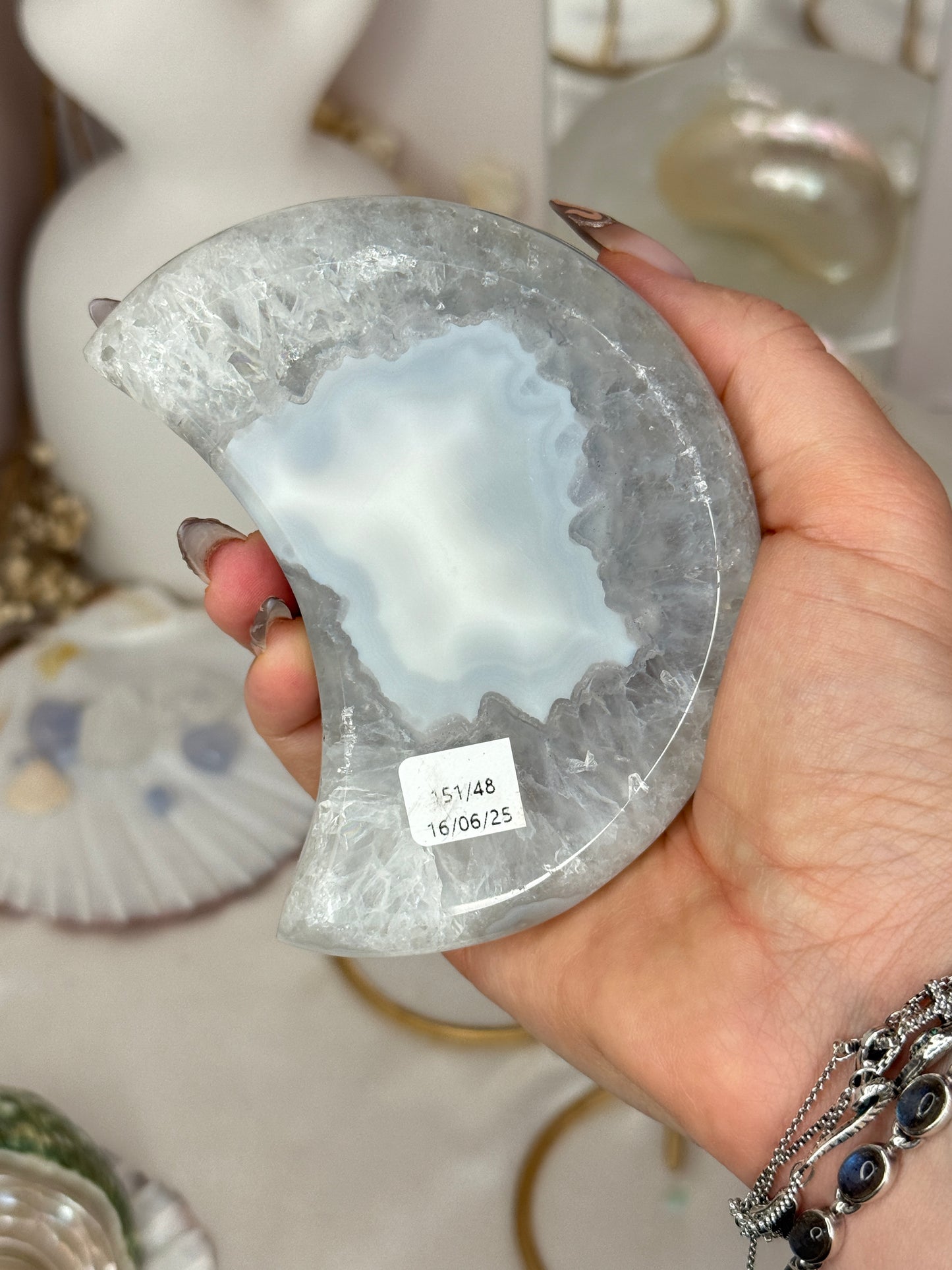 Lunes Agate sur socle - Brésil