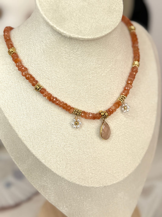 Collier Kristal Ame©️ - Pierre de Soleil et Pierre de Lune