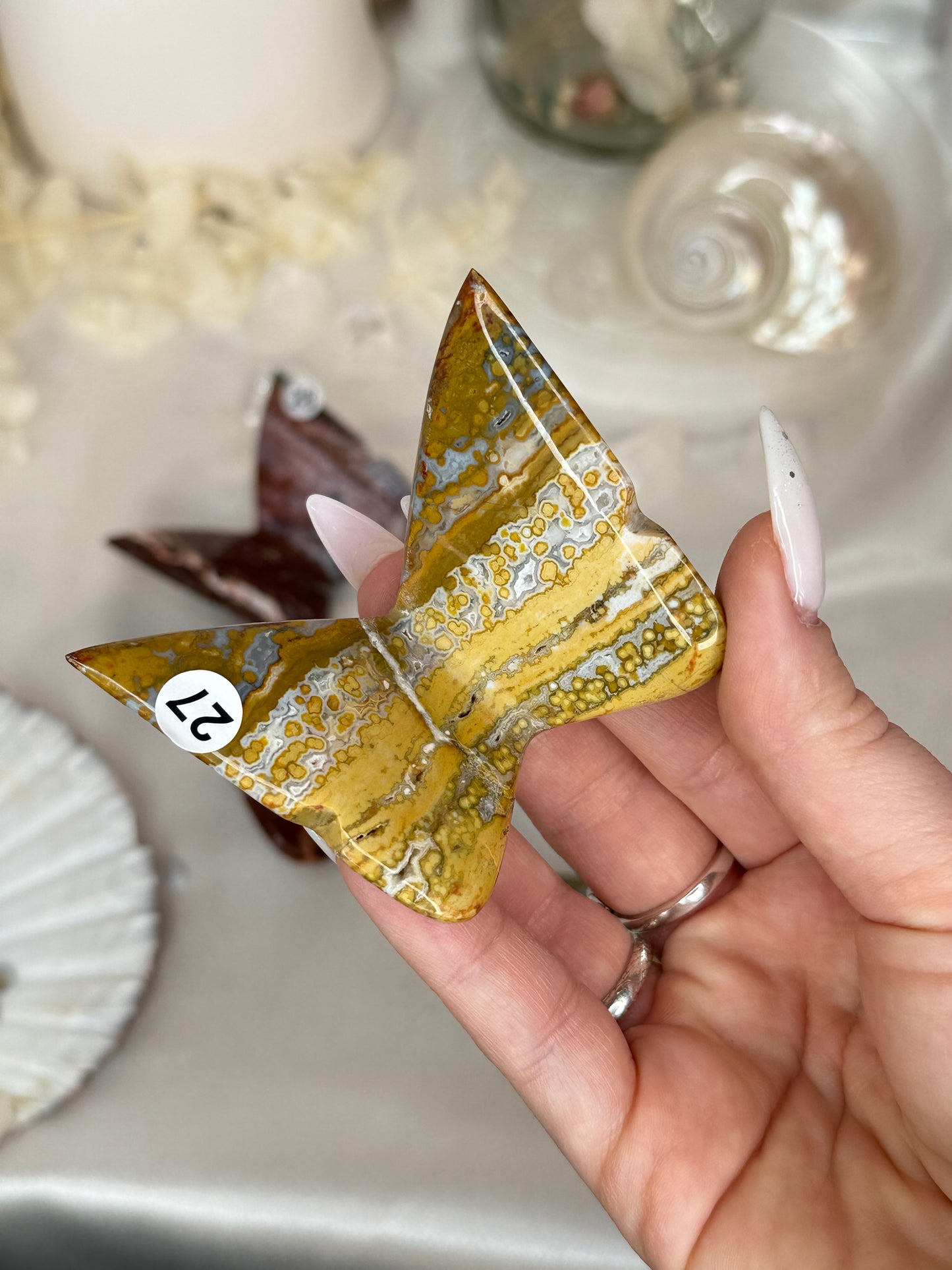 Papillons 3D - Jaspe océan