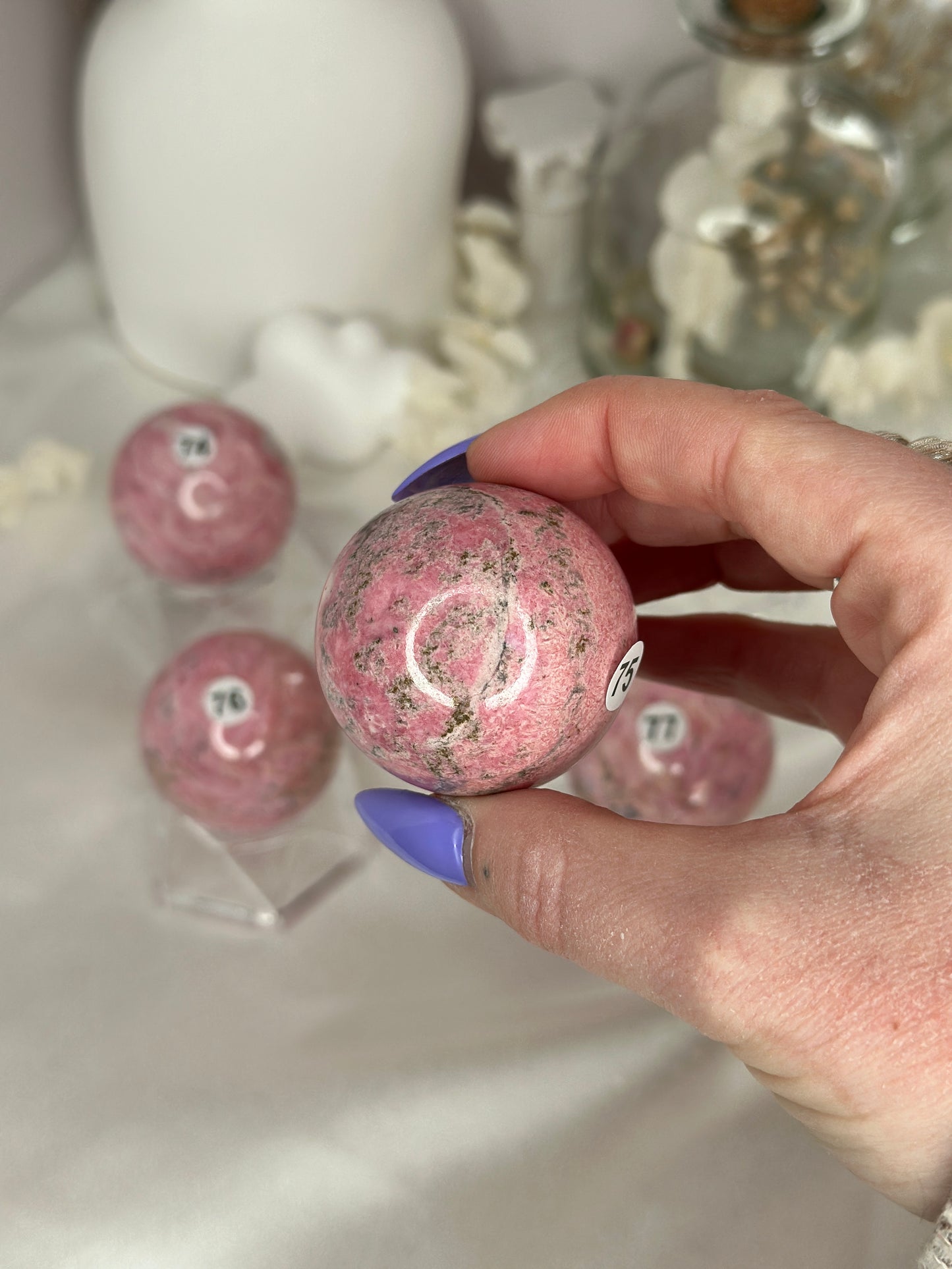 Sphères Rhodonite - Pérou