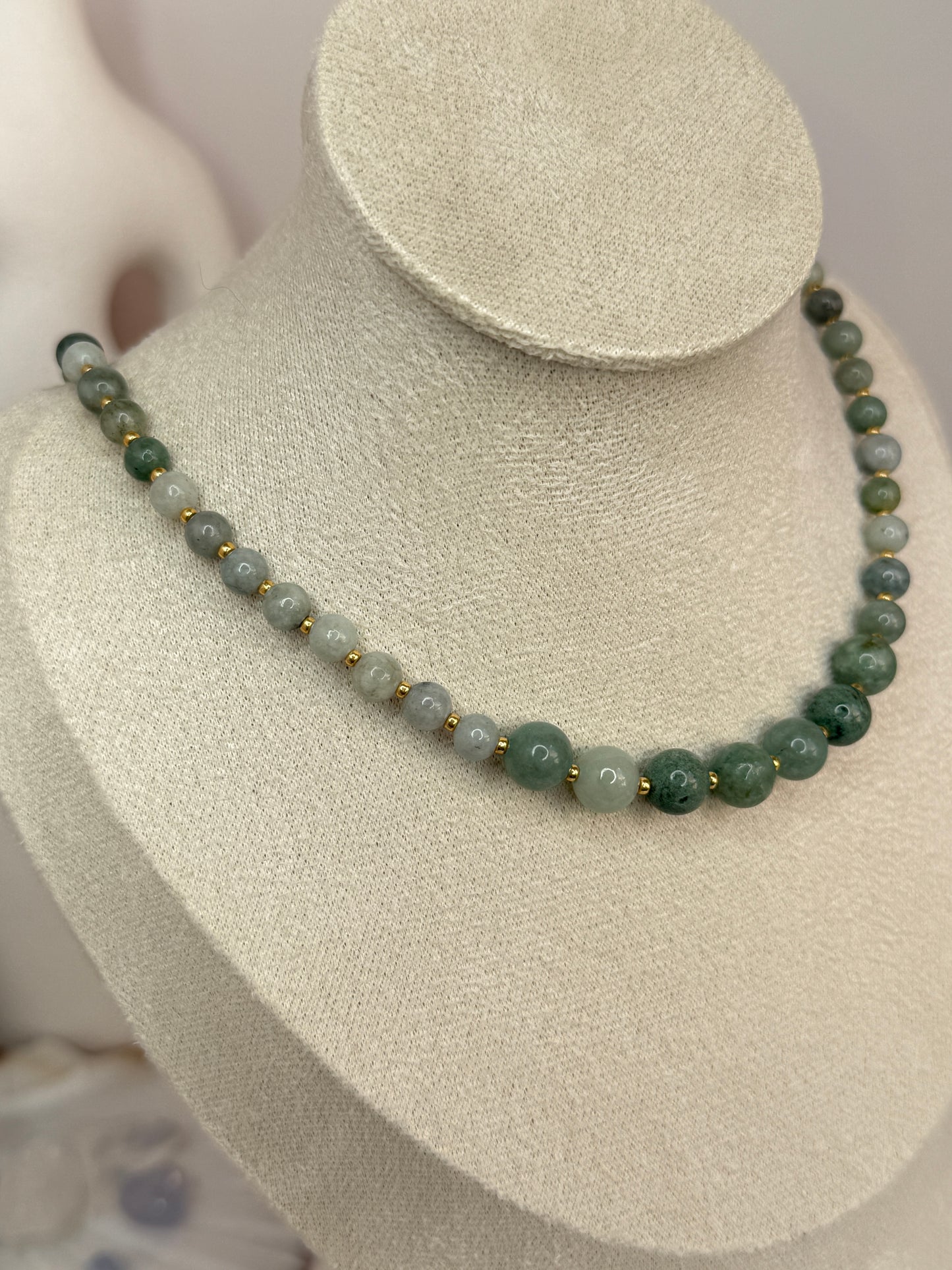 Collier Ellipse Kristal Ame©️ - Jade de Birmanie