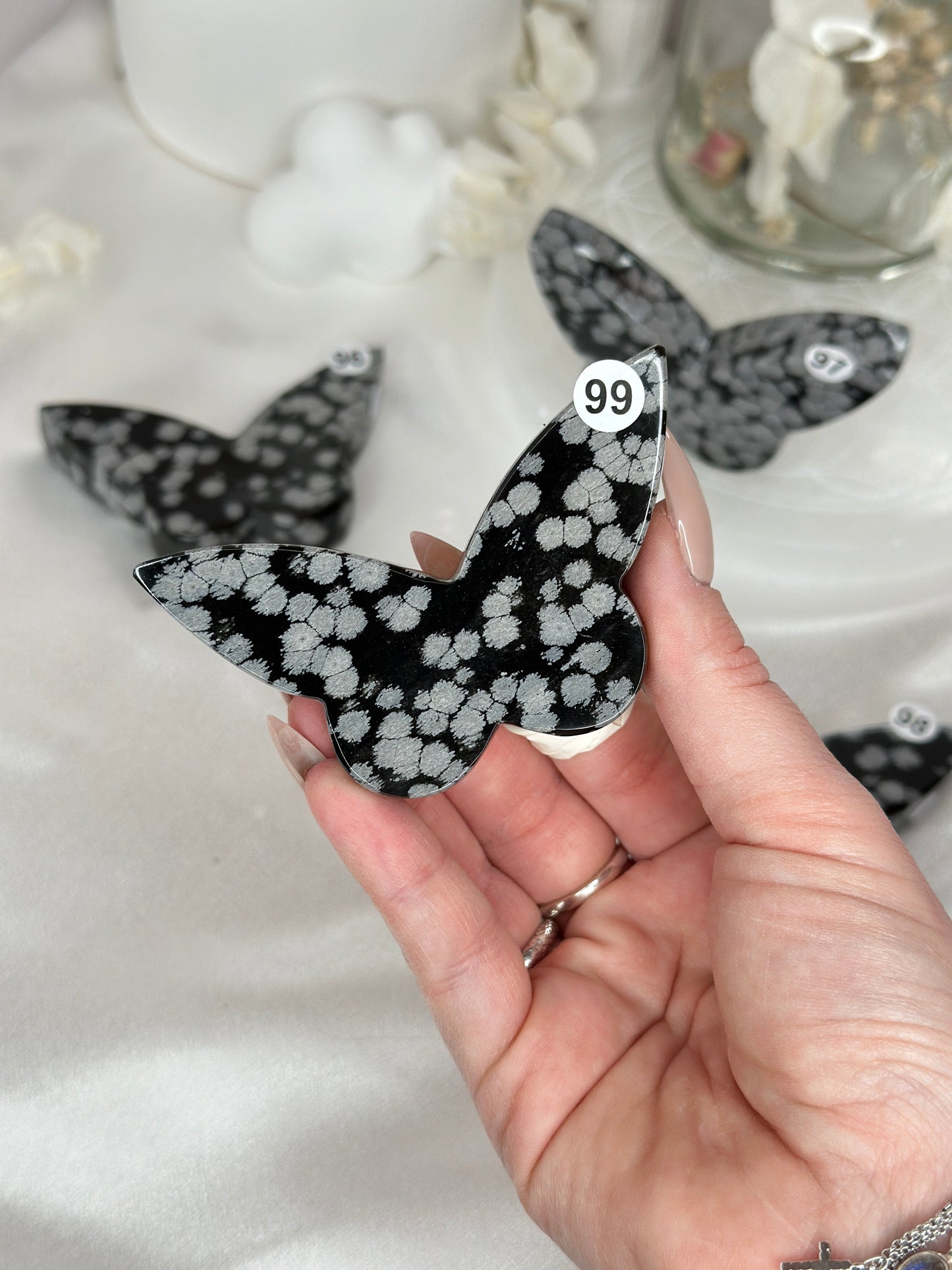 Papillons - Obsidienne neige