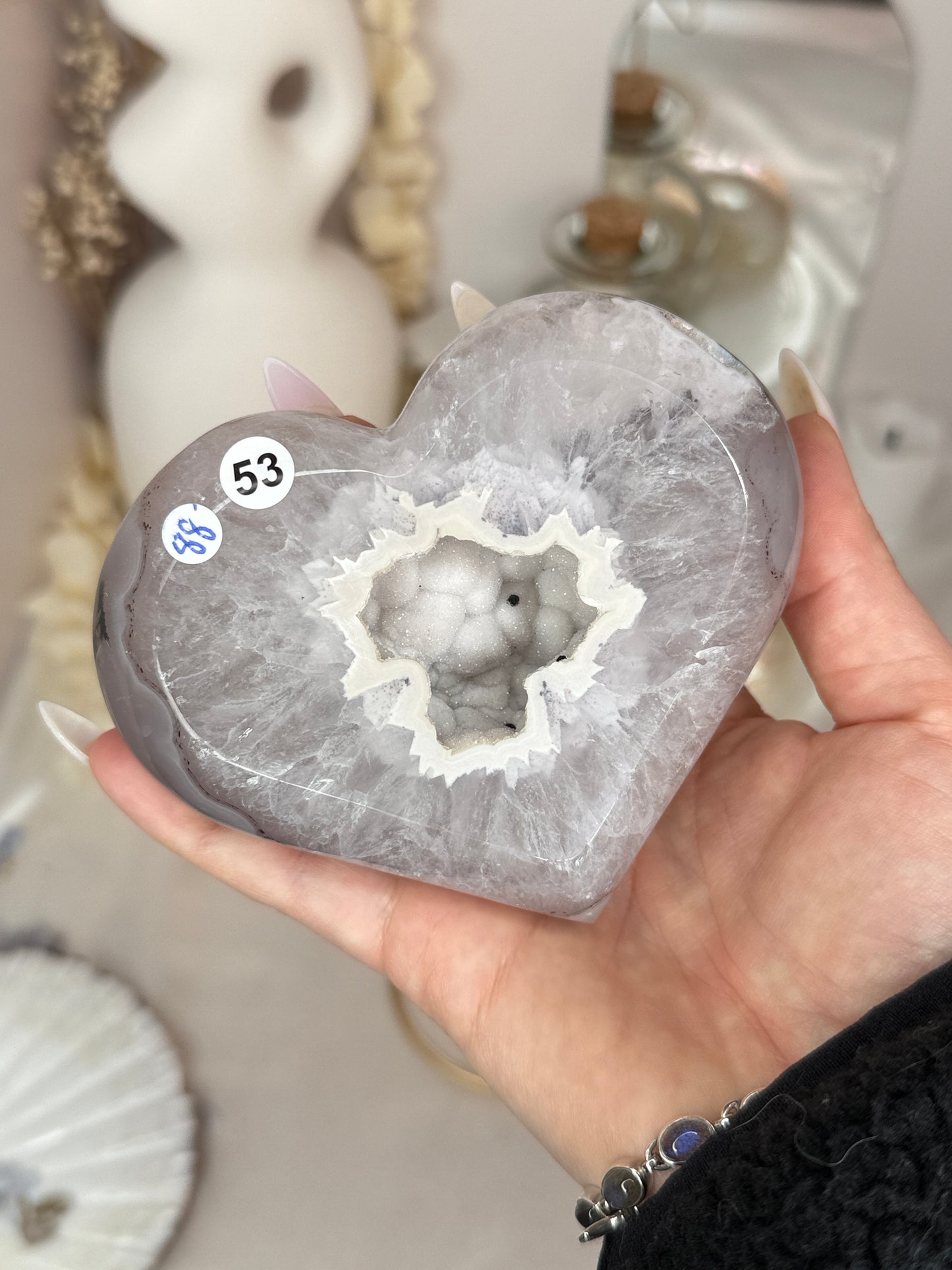 Cœur en Agate Cristallisée - Brésil