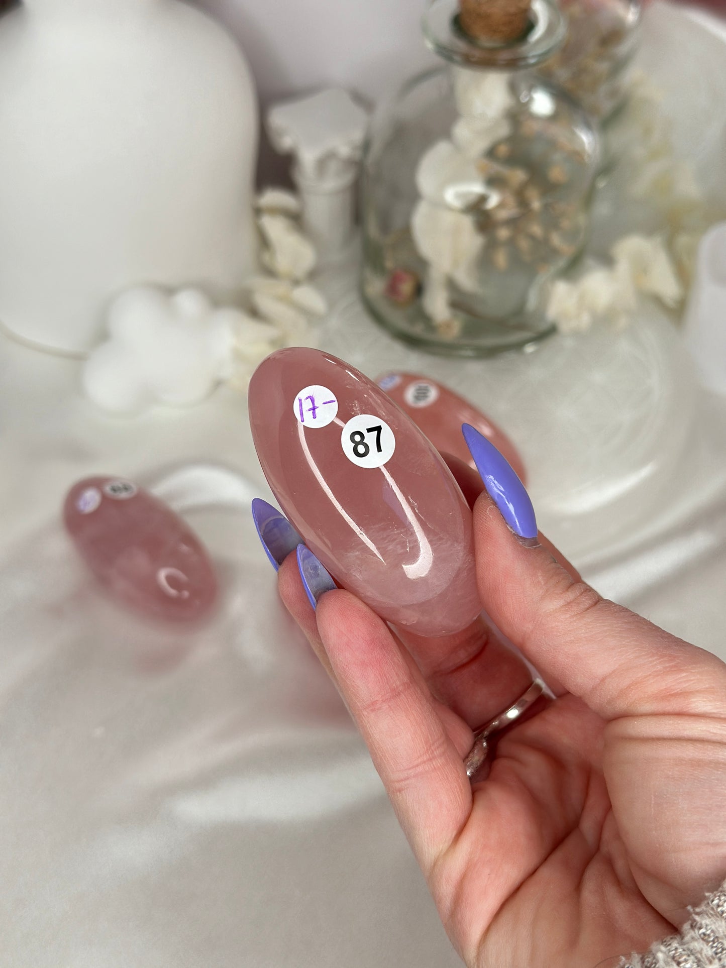 Shiva Lingam - quartz rose