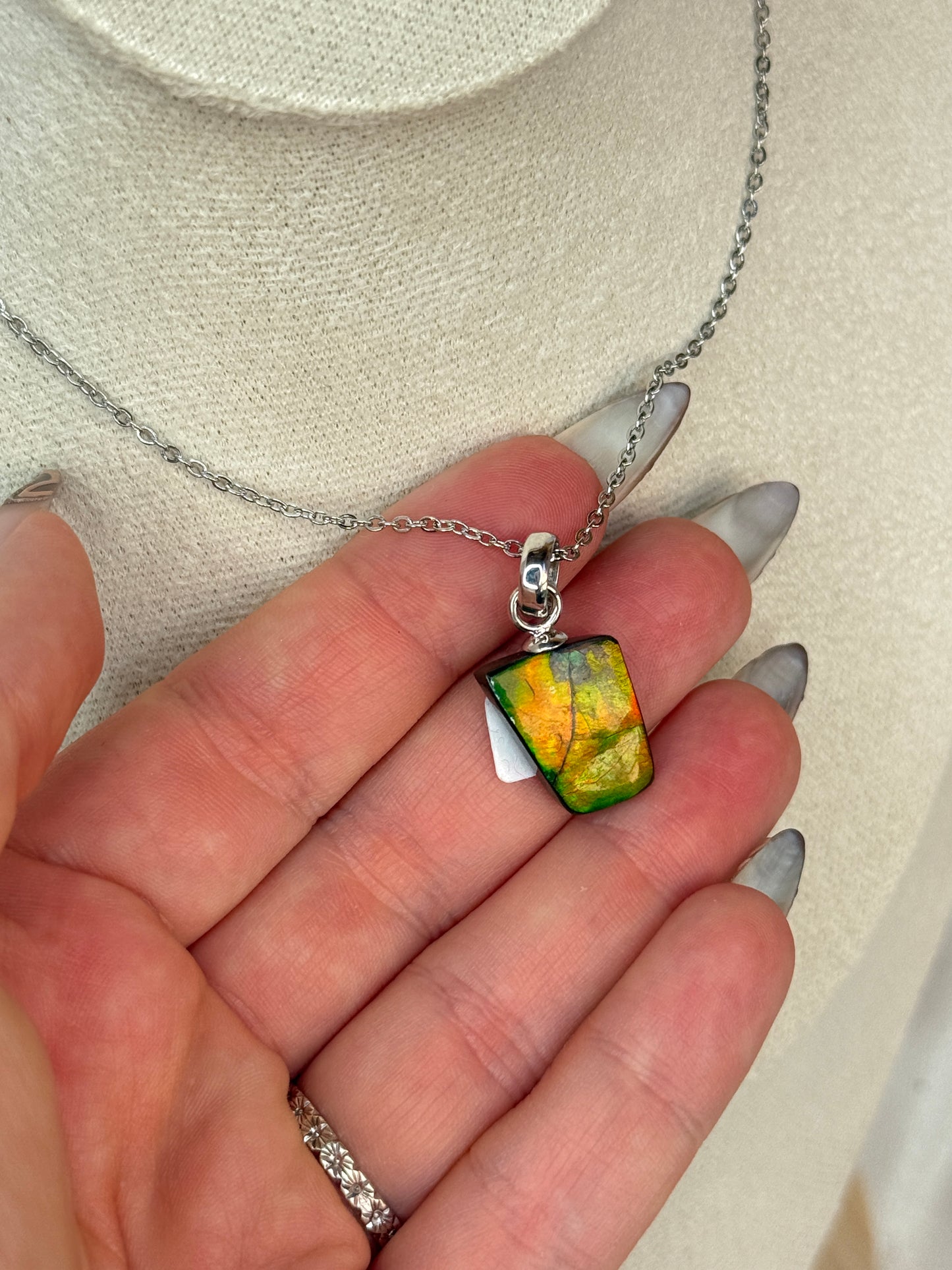 Pendentif Ammolite - Argent 925