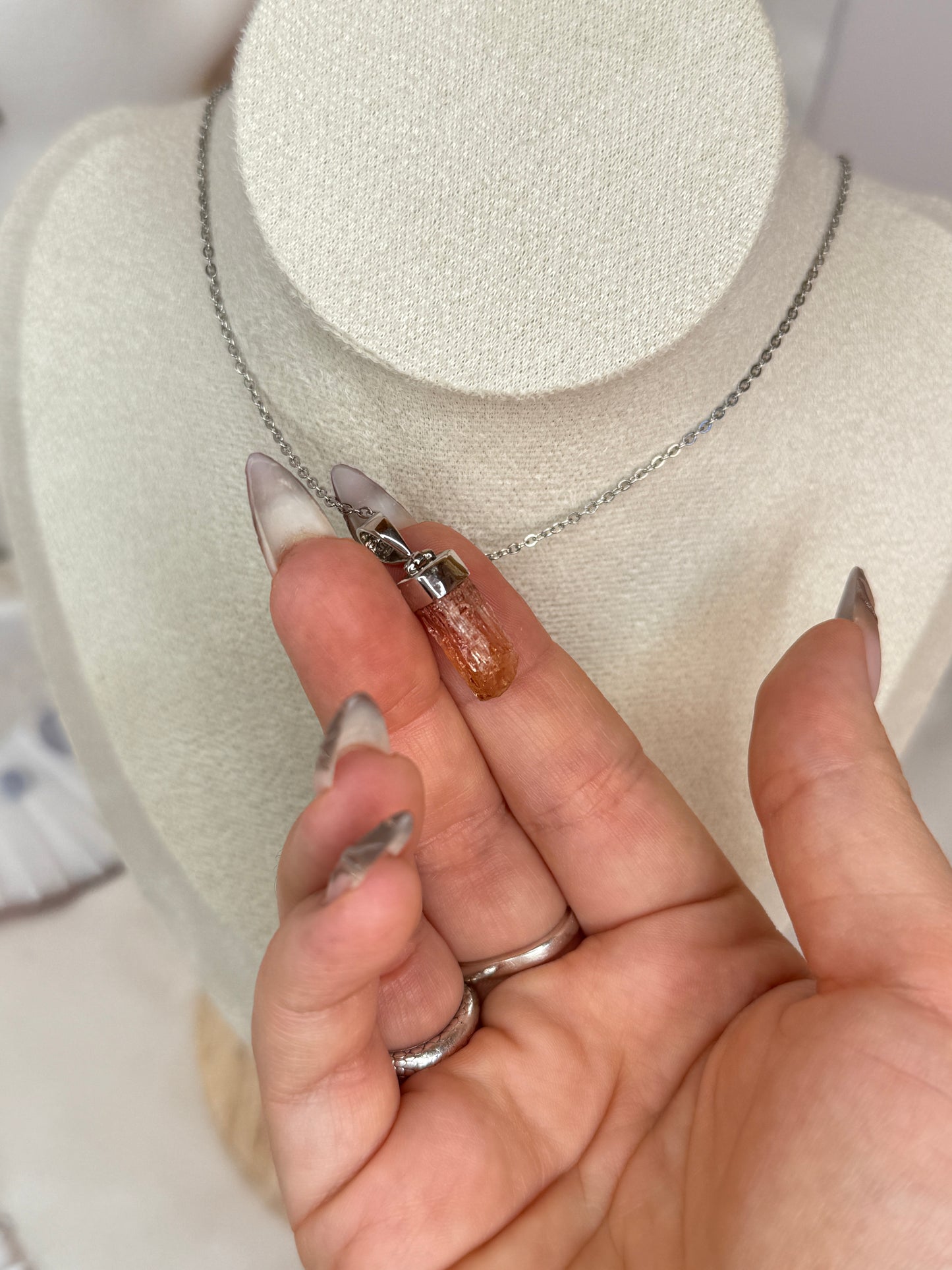 Pendentif Topaze Impériale - argent 925