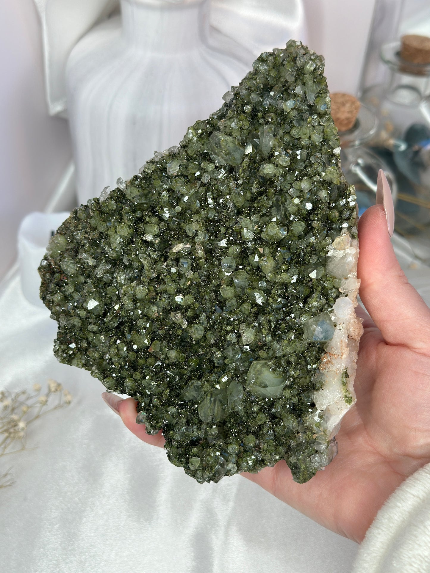Épidote sur Quartz