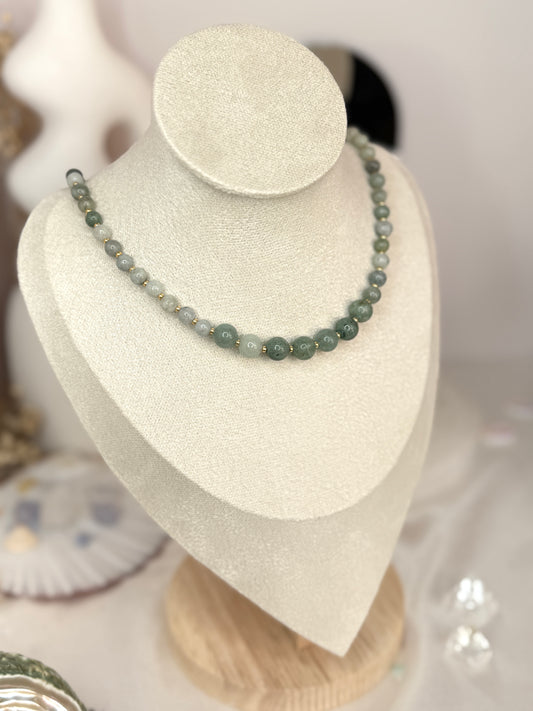 Collier Ellipse Kristal Ame©️ - Jade de Birmanie