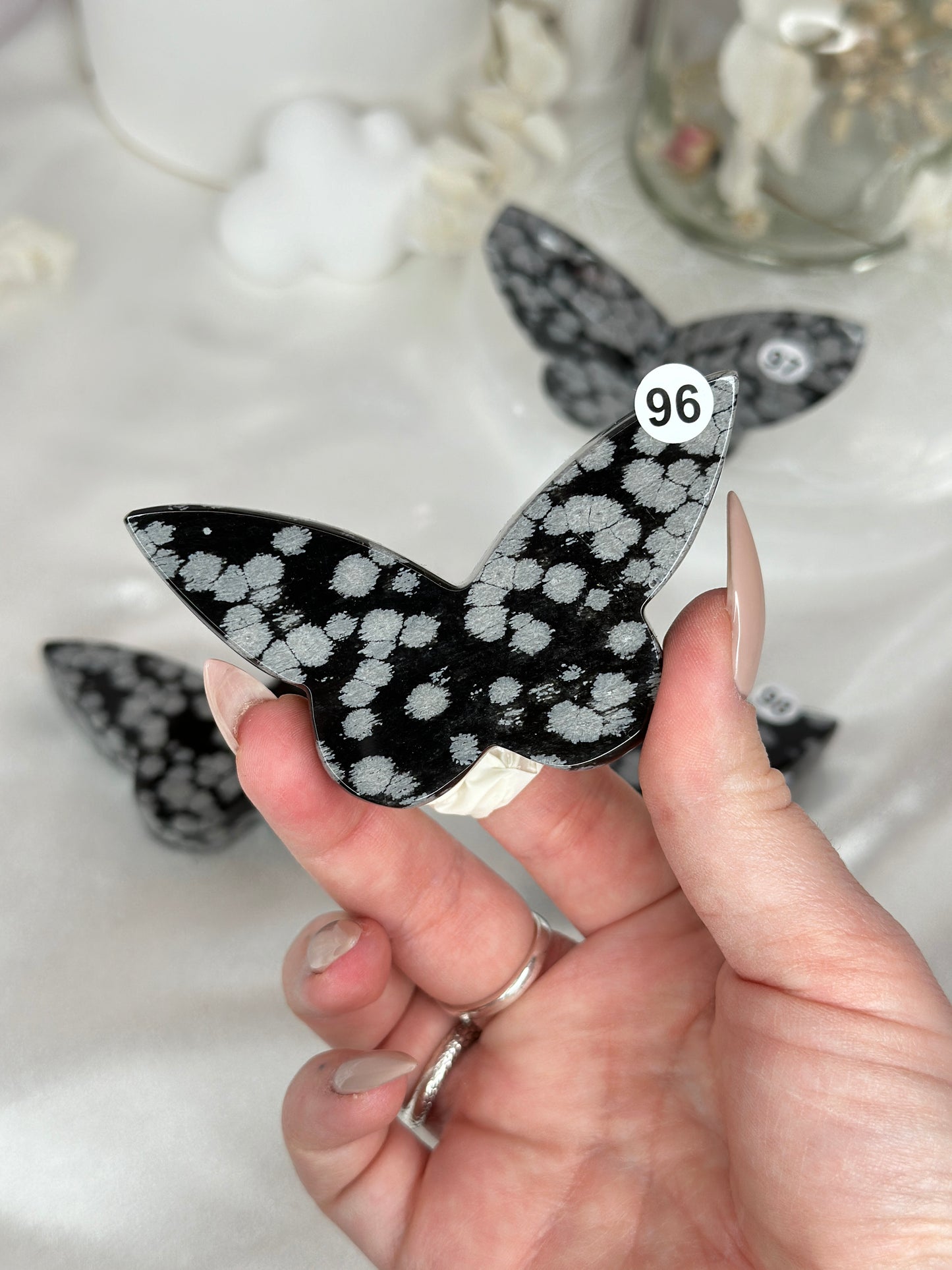 Papillons - Obsidienne neige