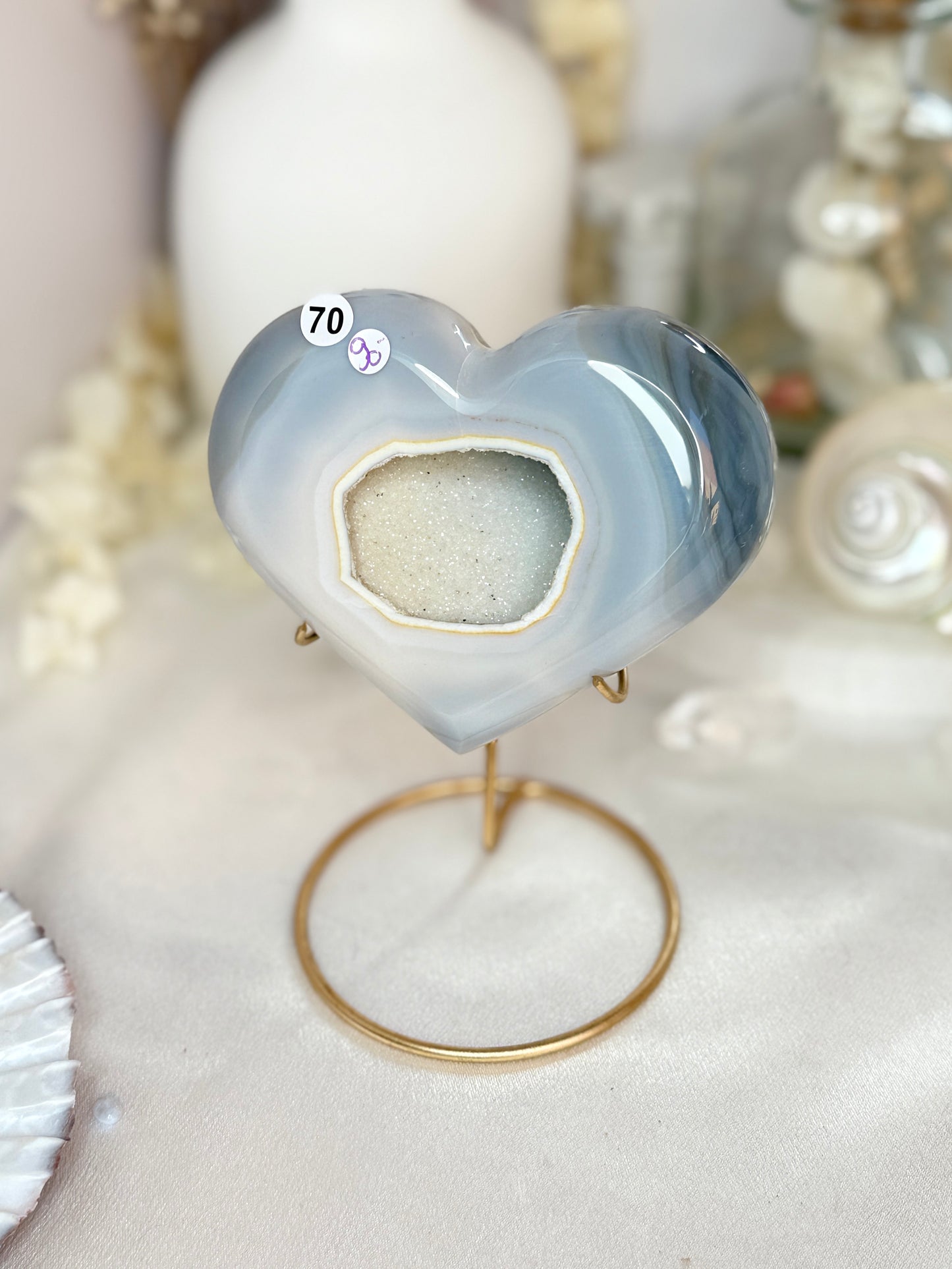 Cœur en Agate cristallisée - Brésil