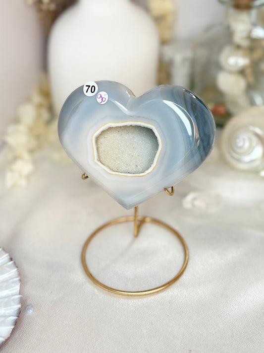 Cœur en Agate cristallisée - Brésil