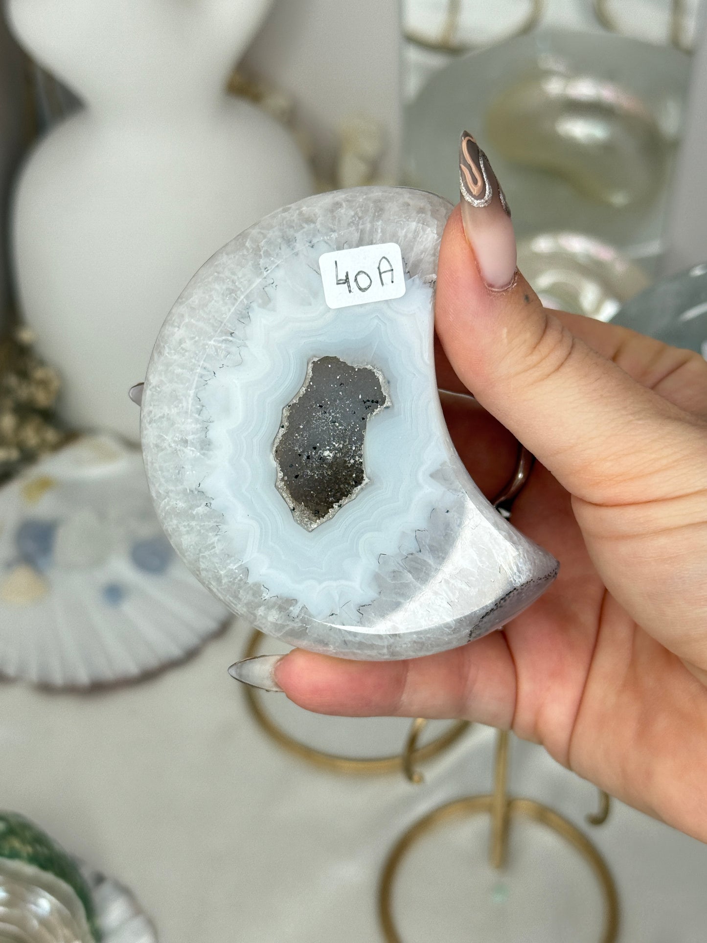 Lunes Agate sur socle - Brésil