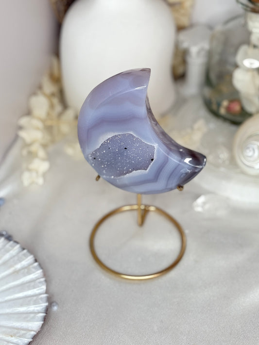 Lune en Agate cristallisée - Brésil
