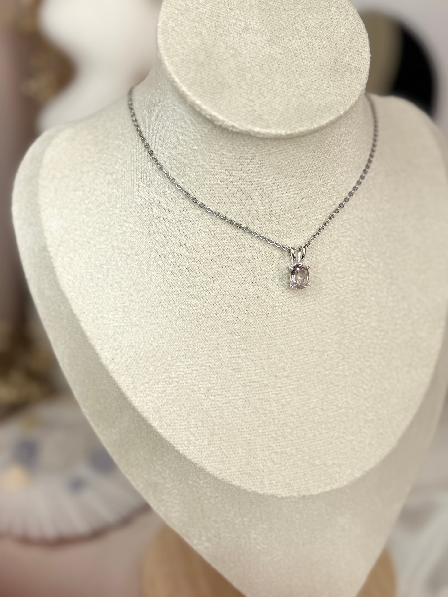 Petit pendentif améthyste Lavande - Argent 925