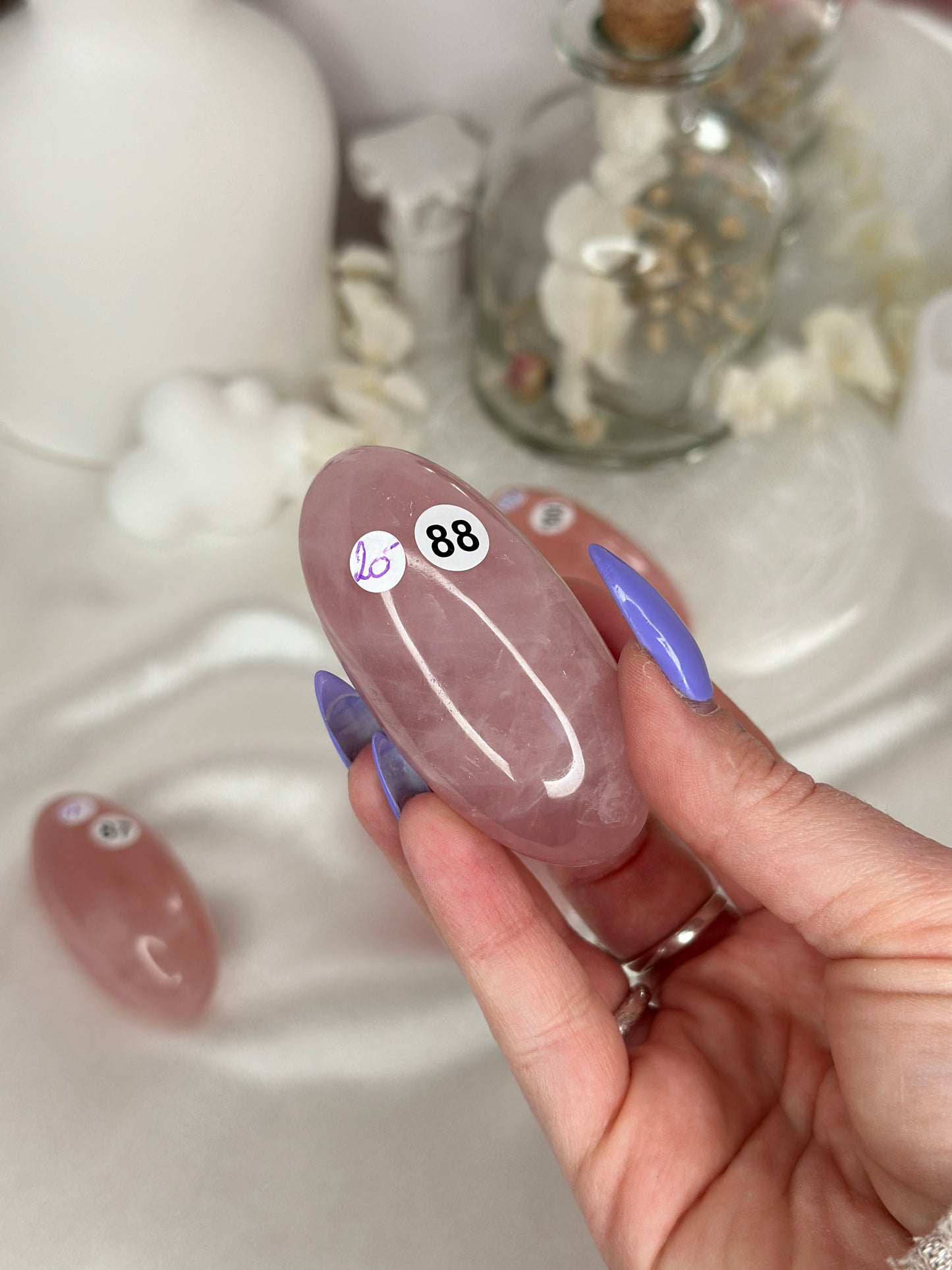 Shiva Lingam - quartz rose